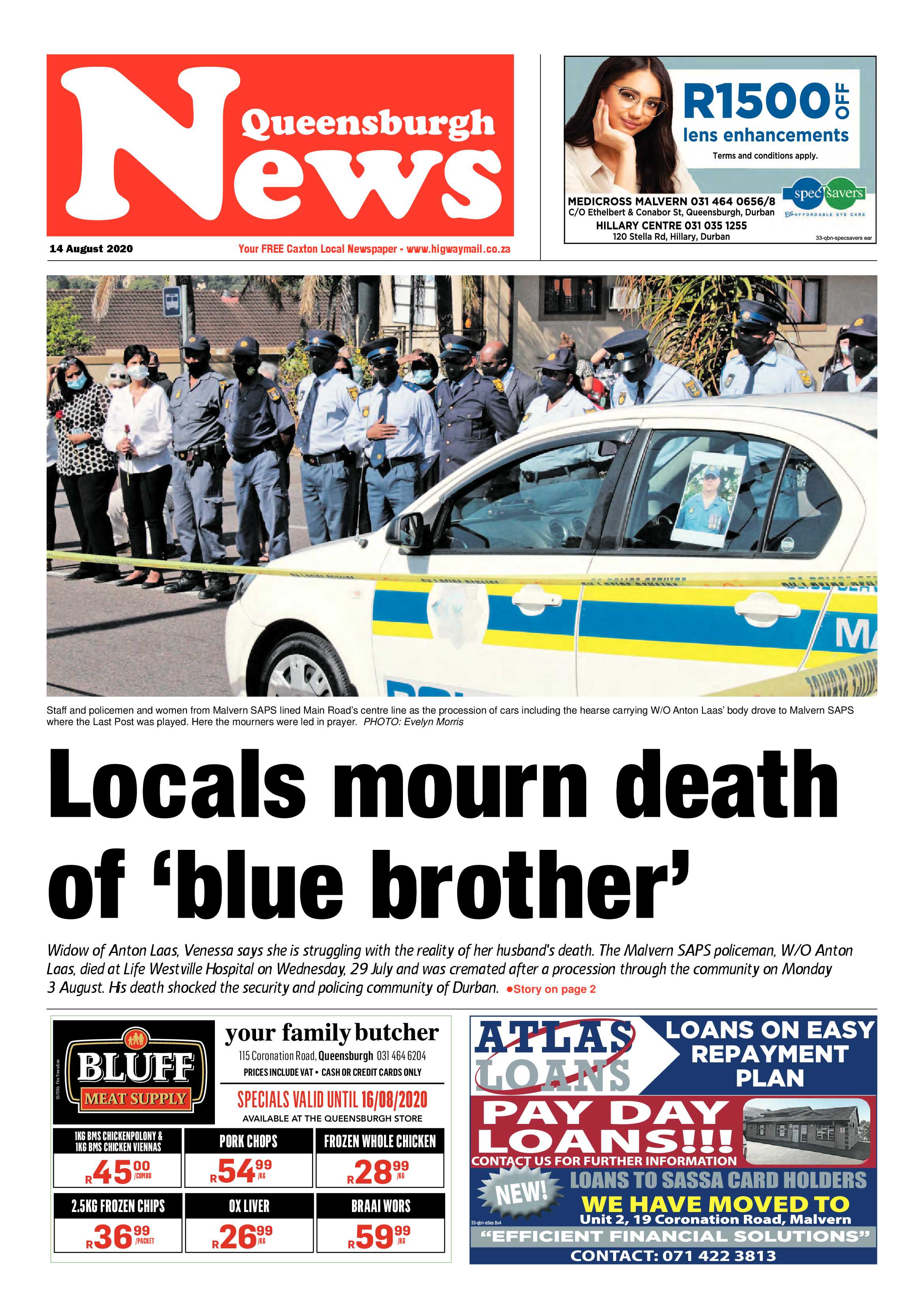 Queensburgh News 14 August 2020 page 1