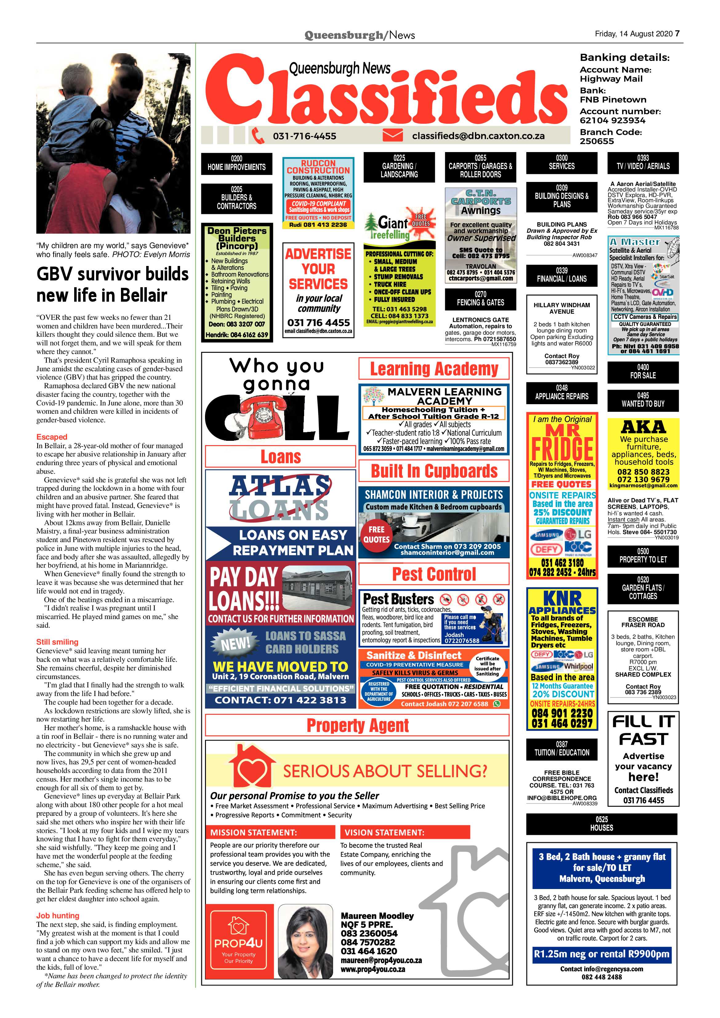 Queensburgh News 14 August 2020 page 7