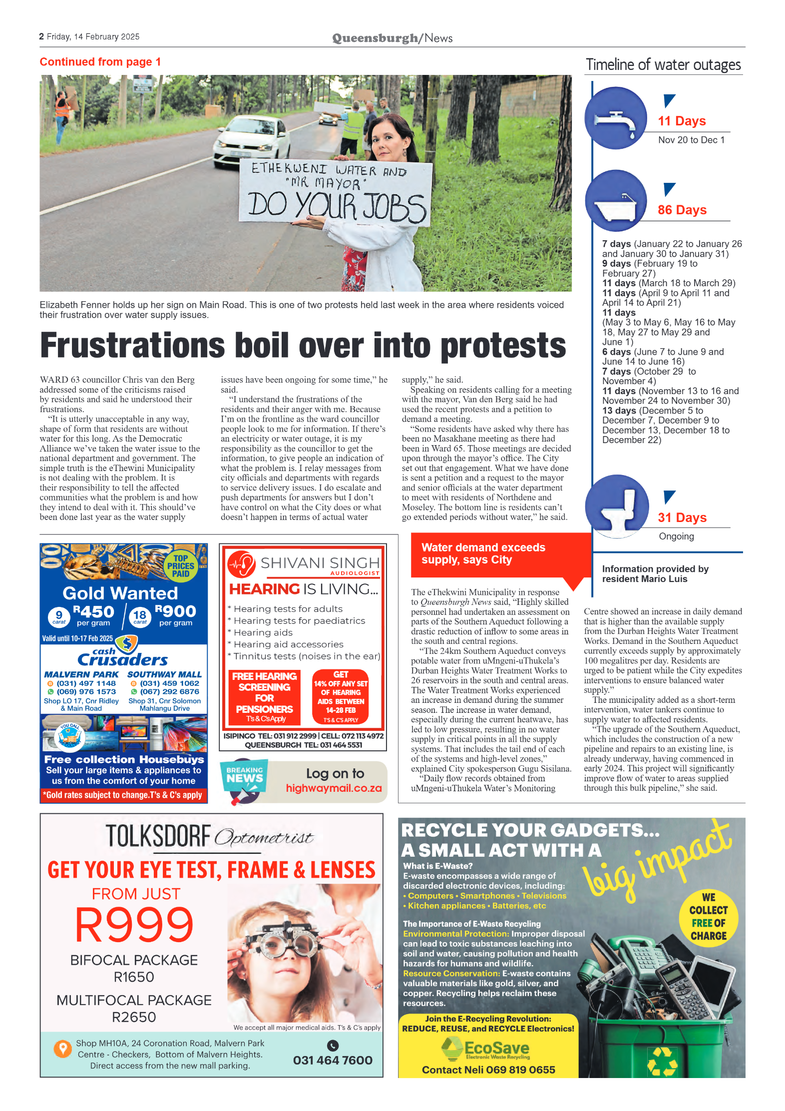 Queensburgh News 14 February 2025 page 2