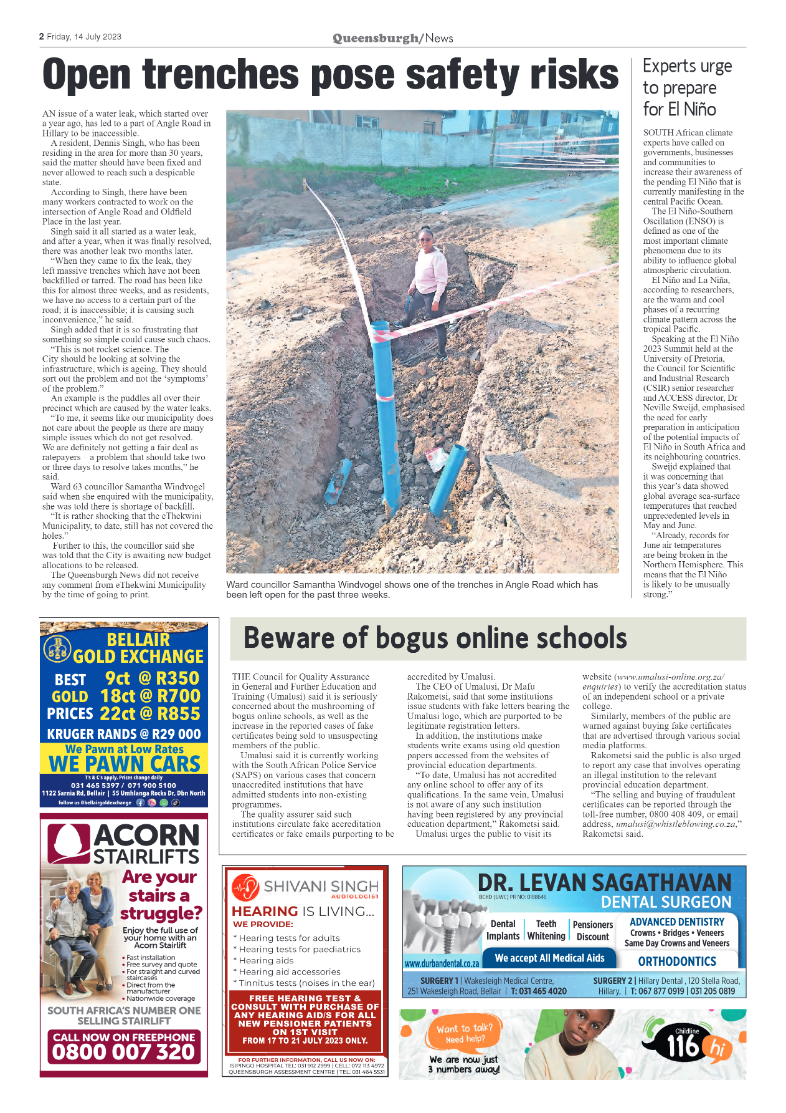 Queensburgh News 14 July 2023 page 2