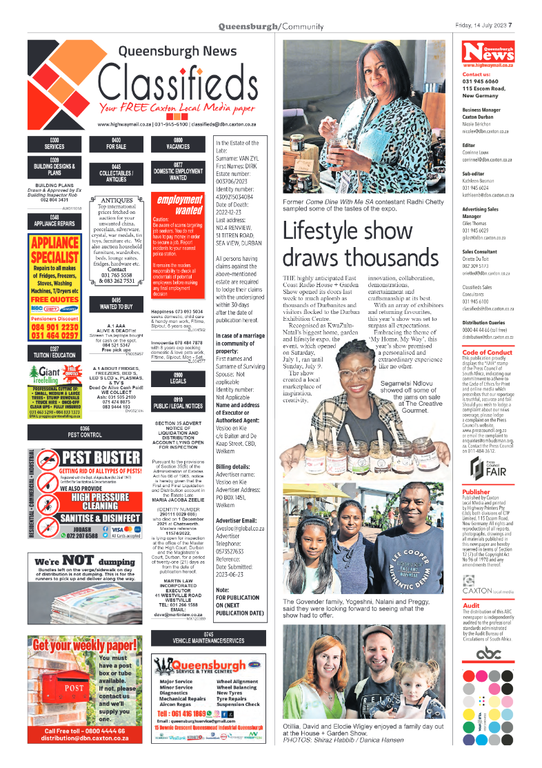 Queensburgh News 14 July 2023 page 7