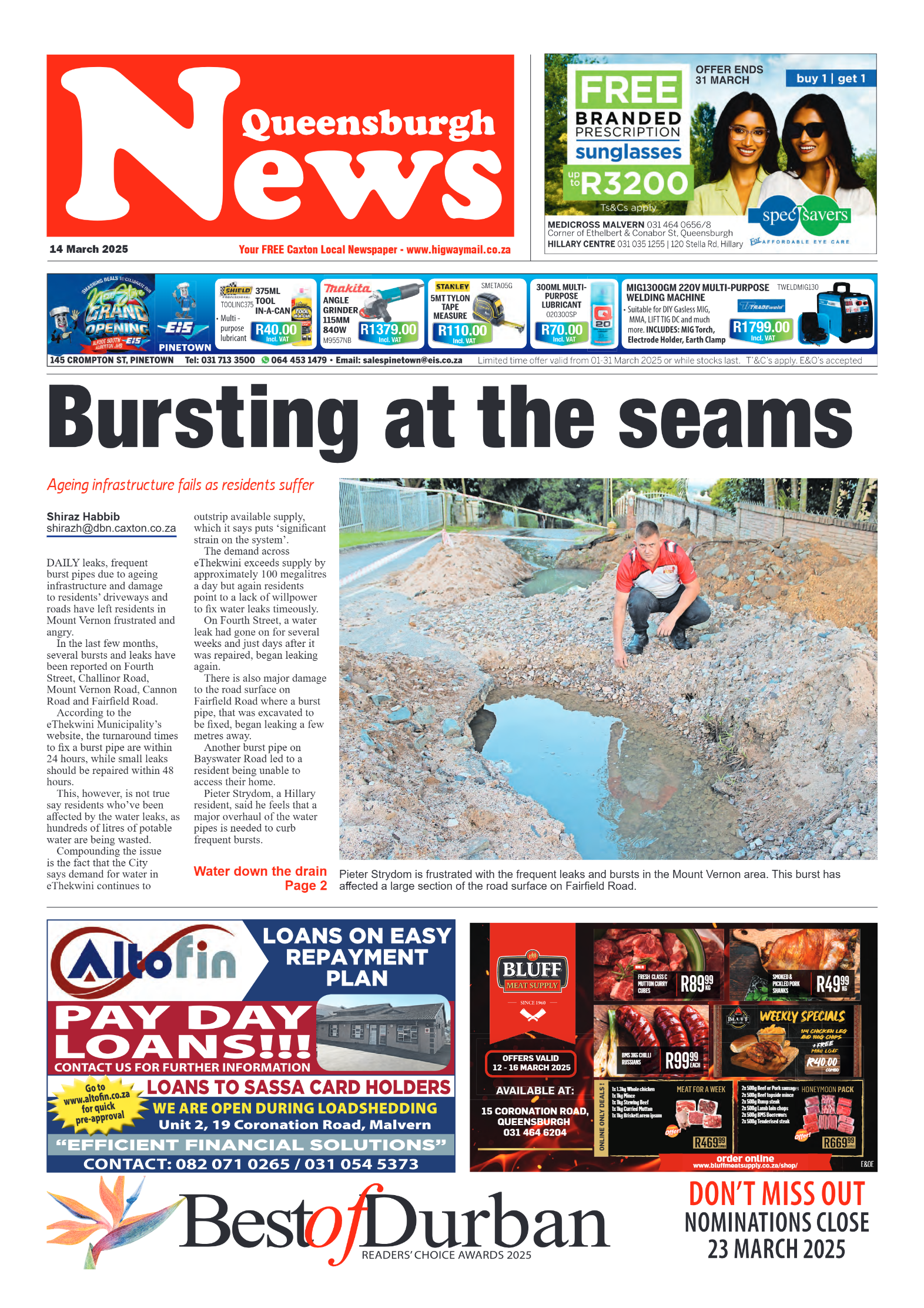 Queensburgh News 14 March 2025 page 1