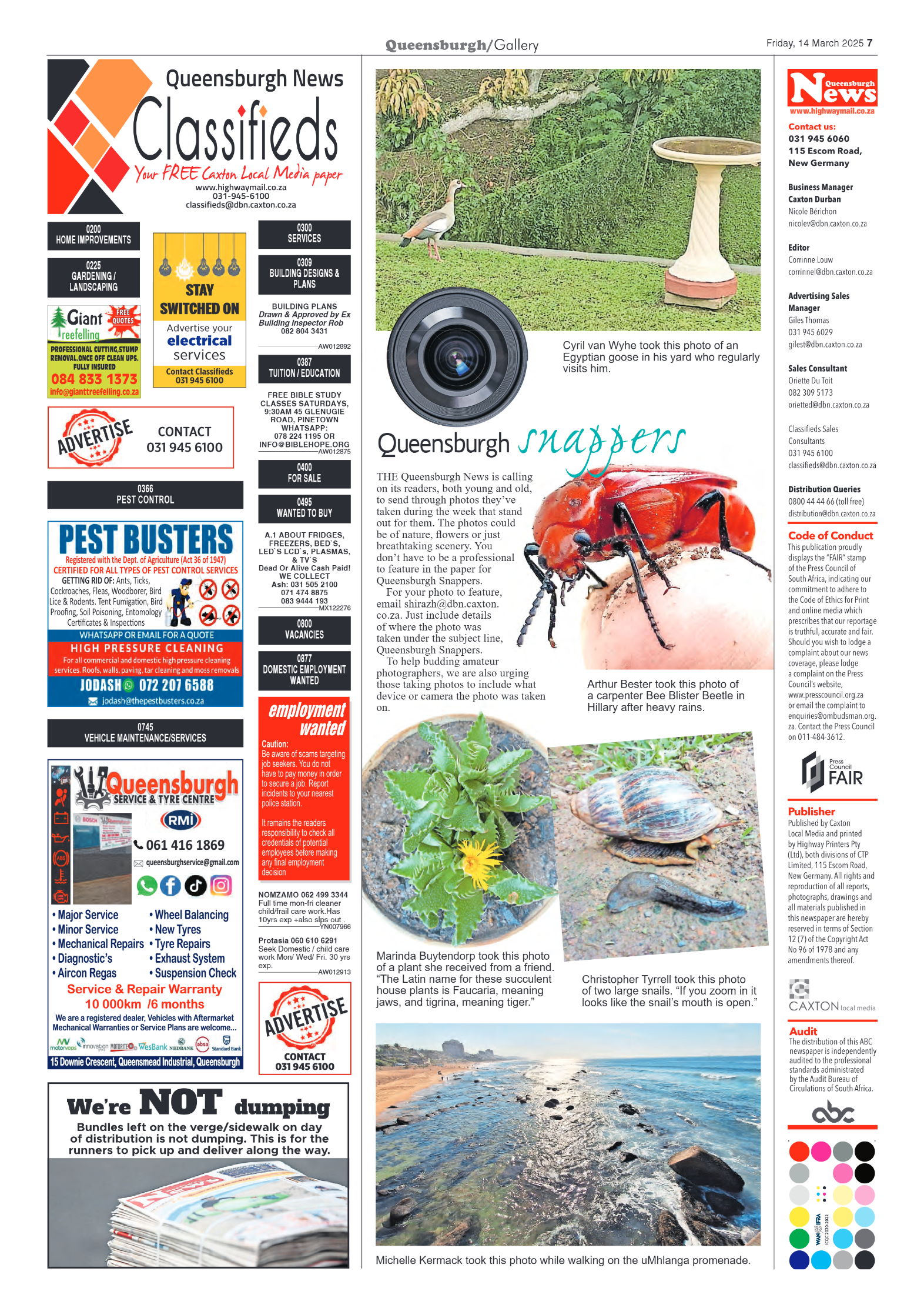 Queensburgh News 14 March 2025 page 7