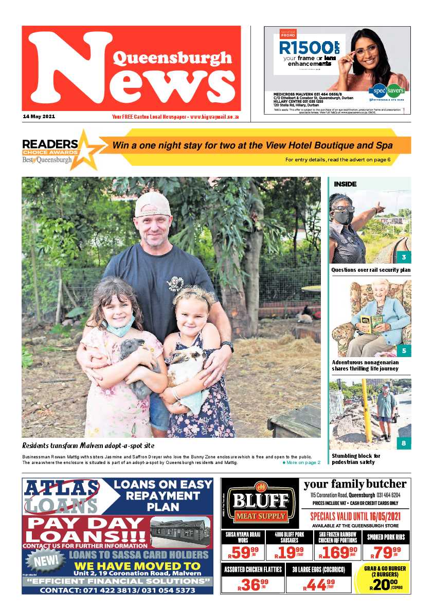 Queensburgh News 14 May 2021 page 1