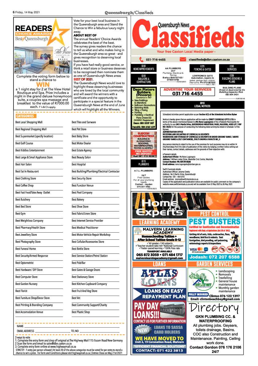 Queensburgh News 14 May 2021 page 6