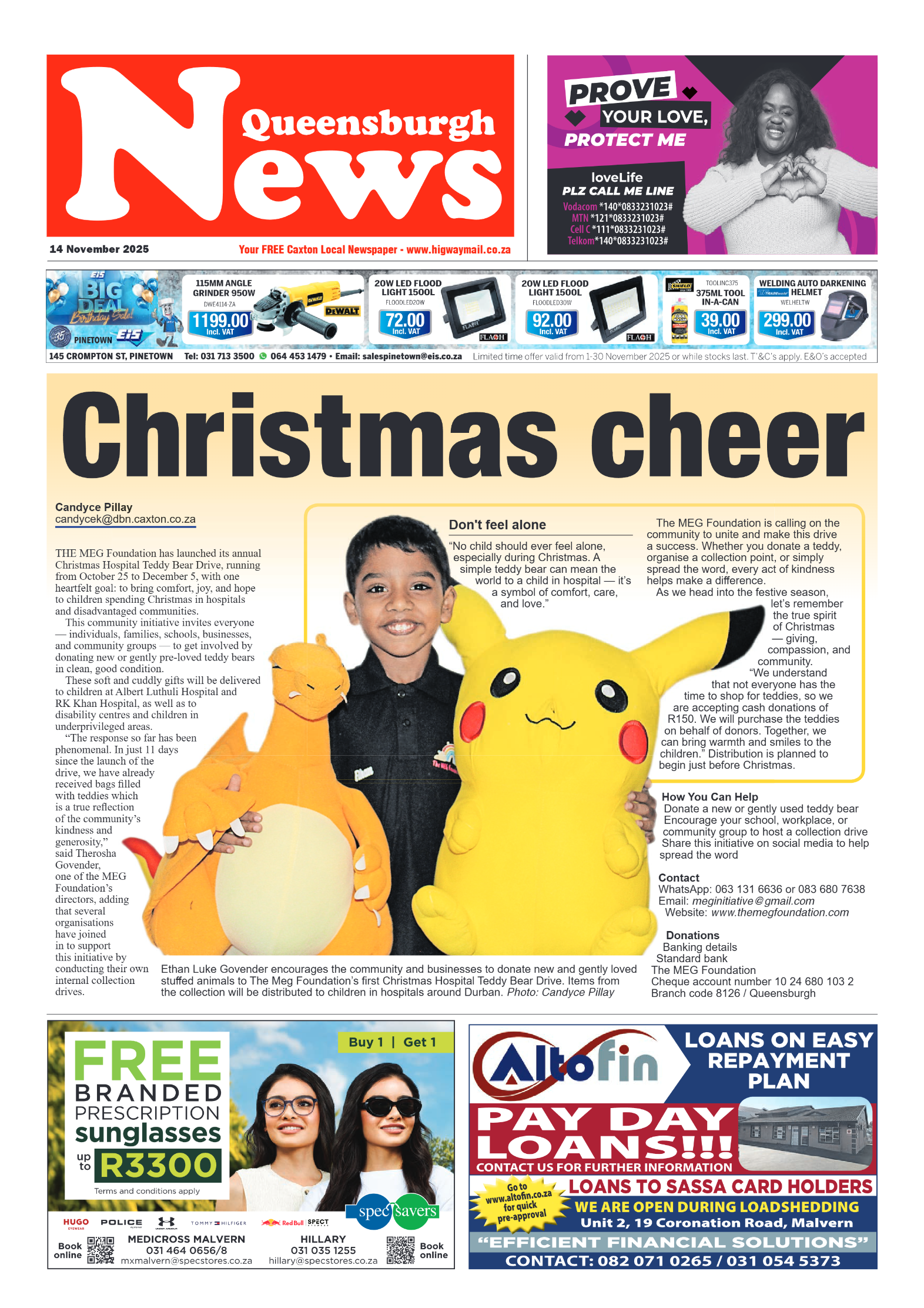 Queensburgh News 14 November 2025 page 1