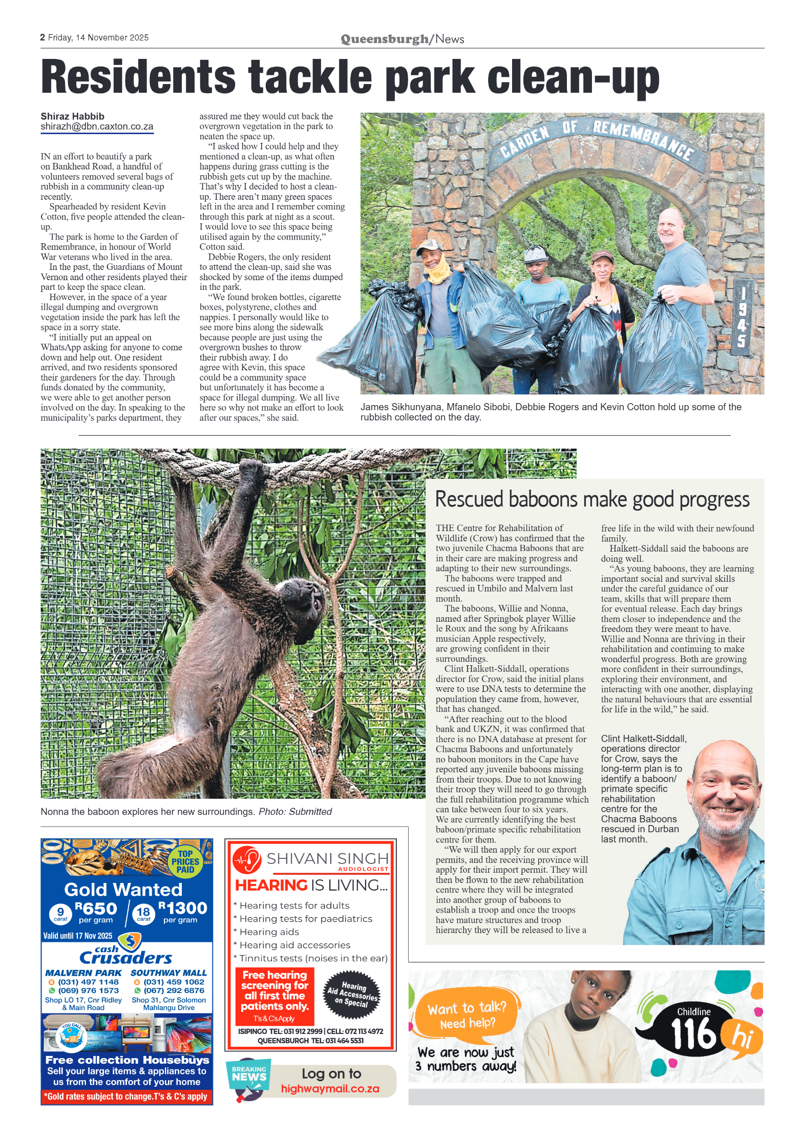 Queensburgh News 14 November 2025 page 2