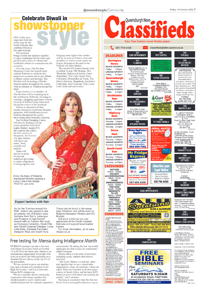 Queensburgh News 14 October 2022 page 7