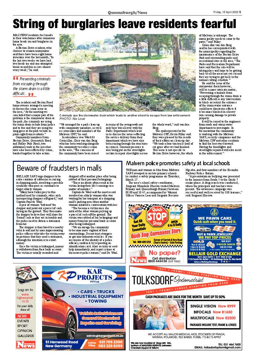 Queensburgh News 15 April 2022 page 5