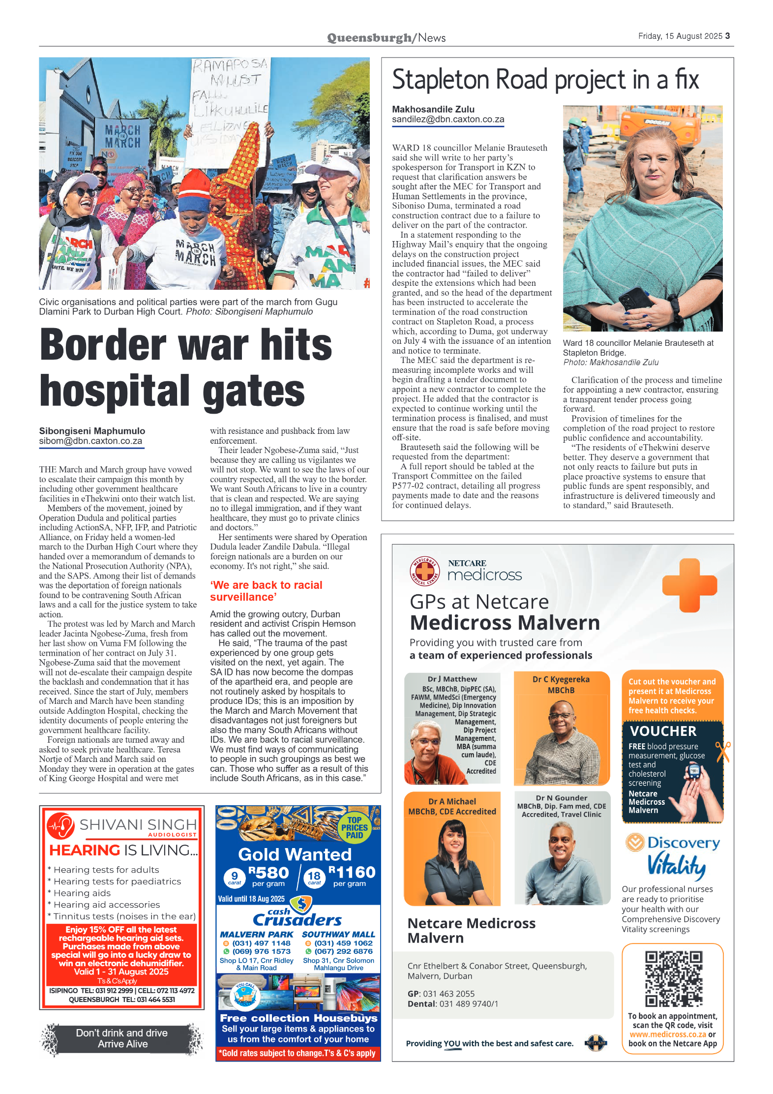 Queensburgh News 15 August 2025 page 3