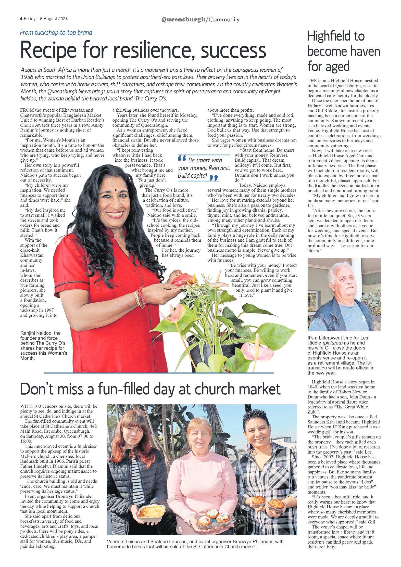 Queensburgh News 15 August 2025 page 4