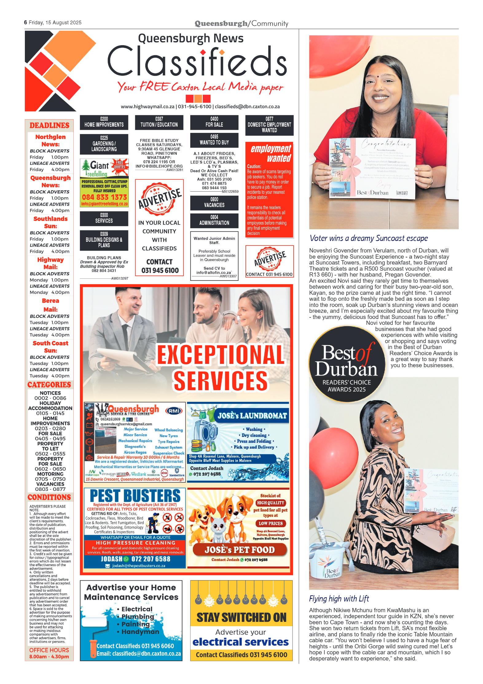 Queensburgh News 15 August 2025 page 6