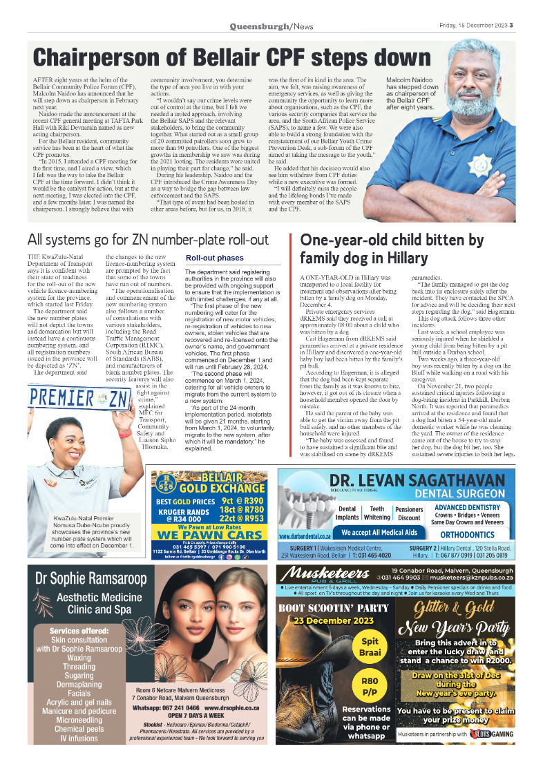 Queensburgh News 15 December 2023 page 3