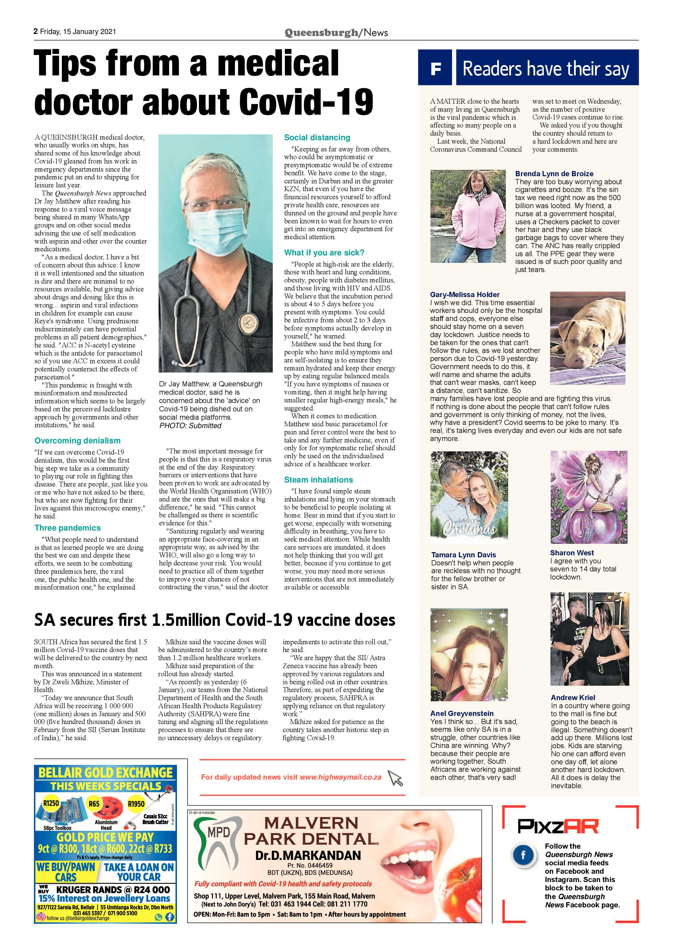 Queensburgh News 15 January 2021 page 2