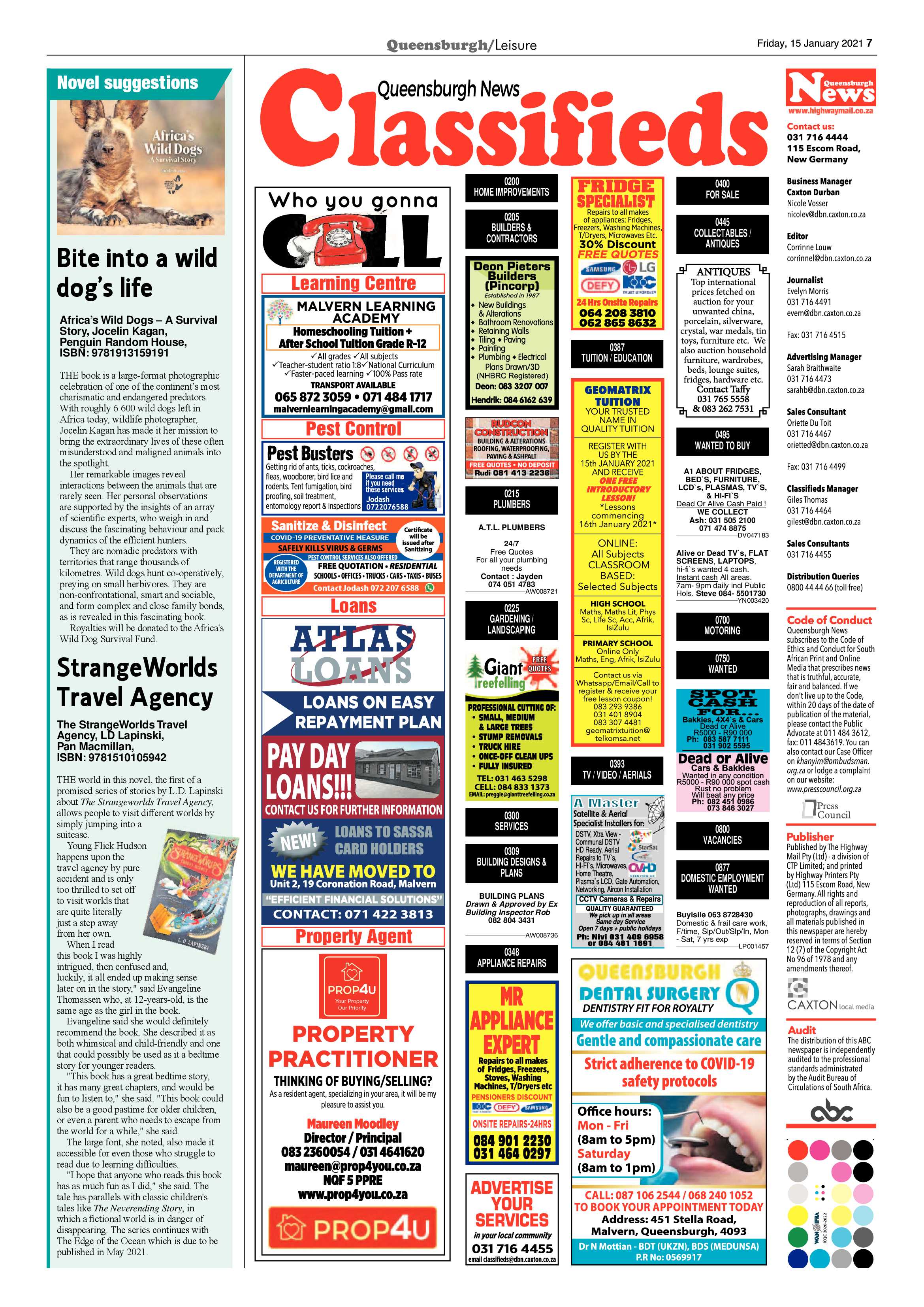 Queensburgh News 15 January 2021 page 7