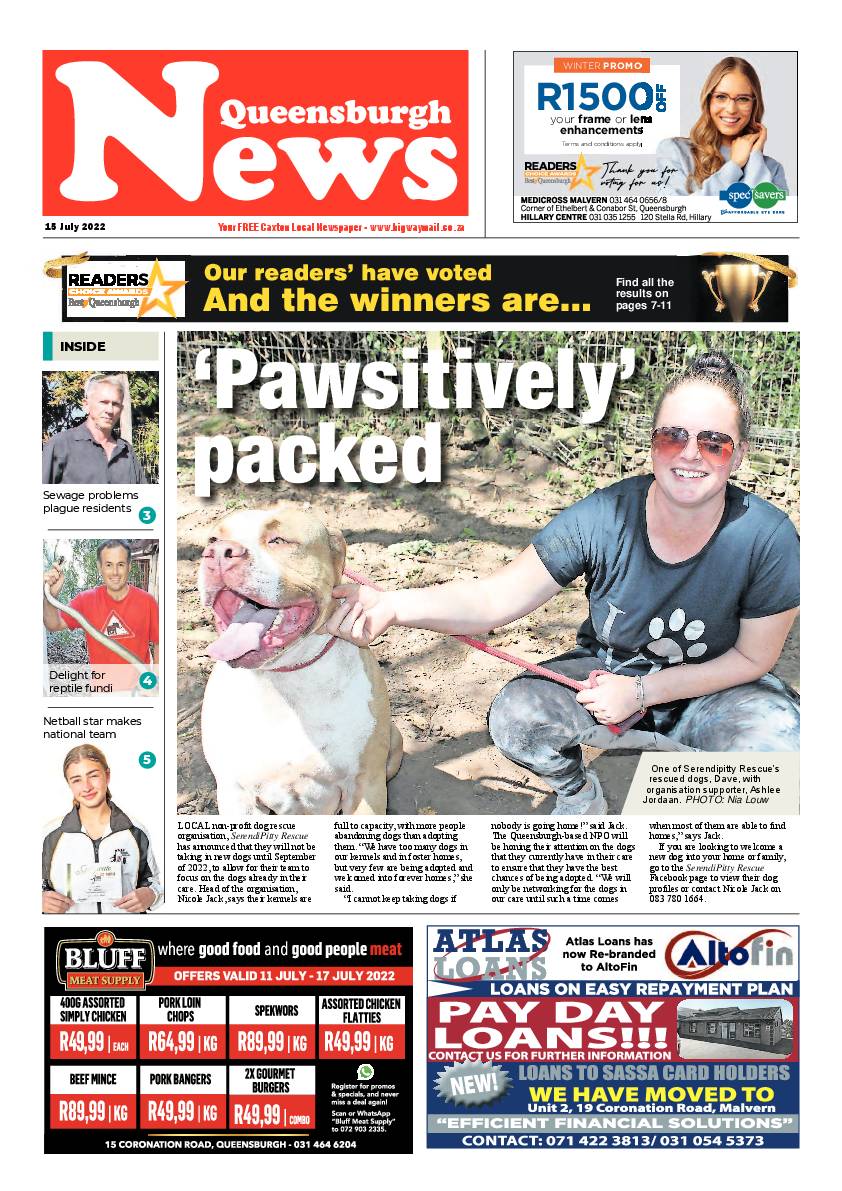 Queensburgh News 15 July 2022 page 1