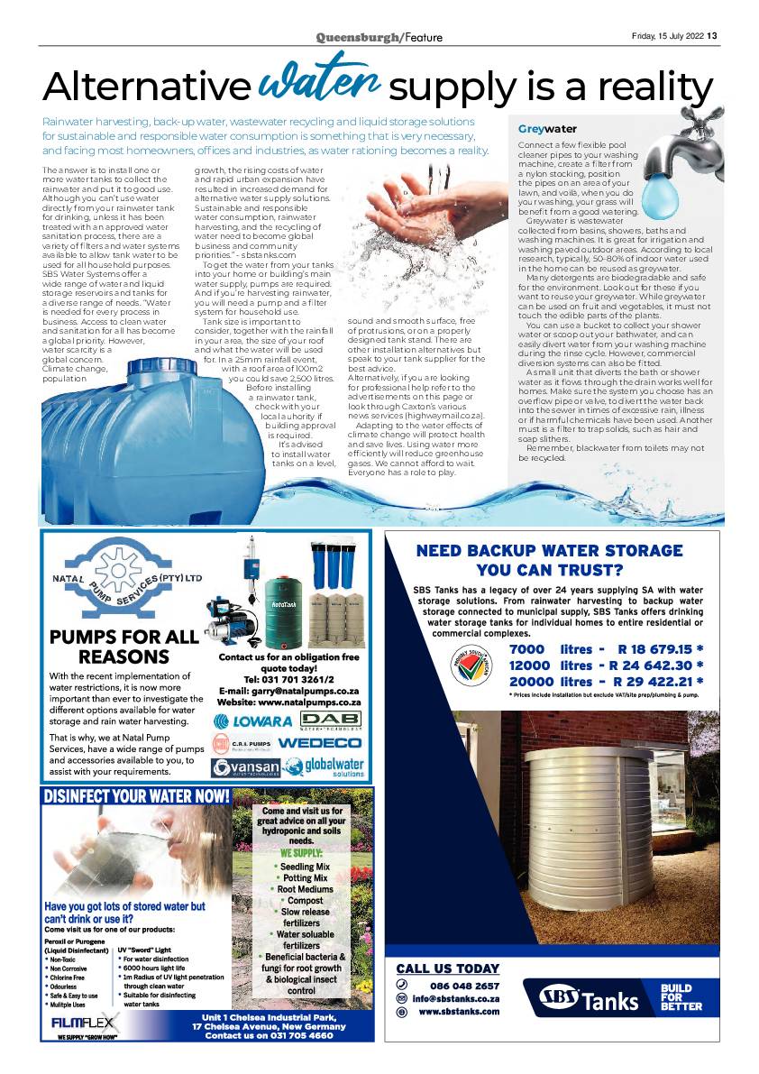 Queensburgh News 15 July 2022 page 13