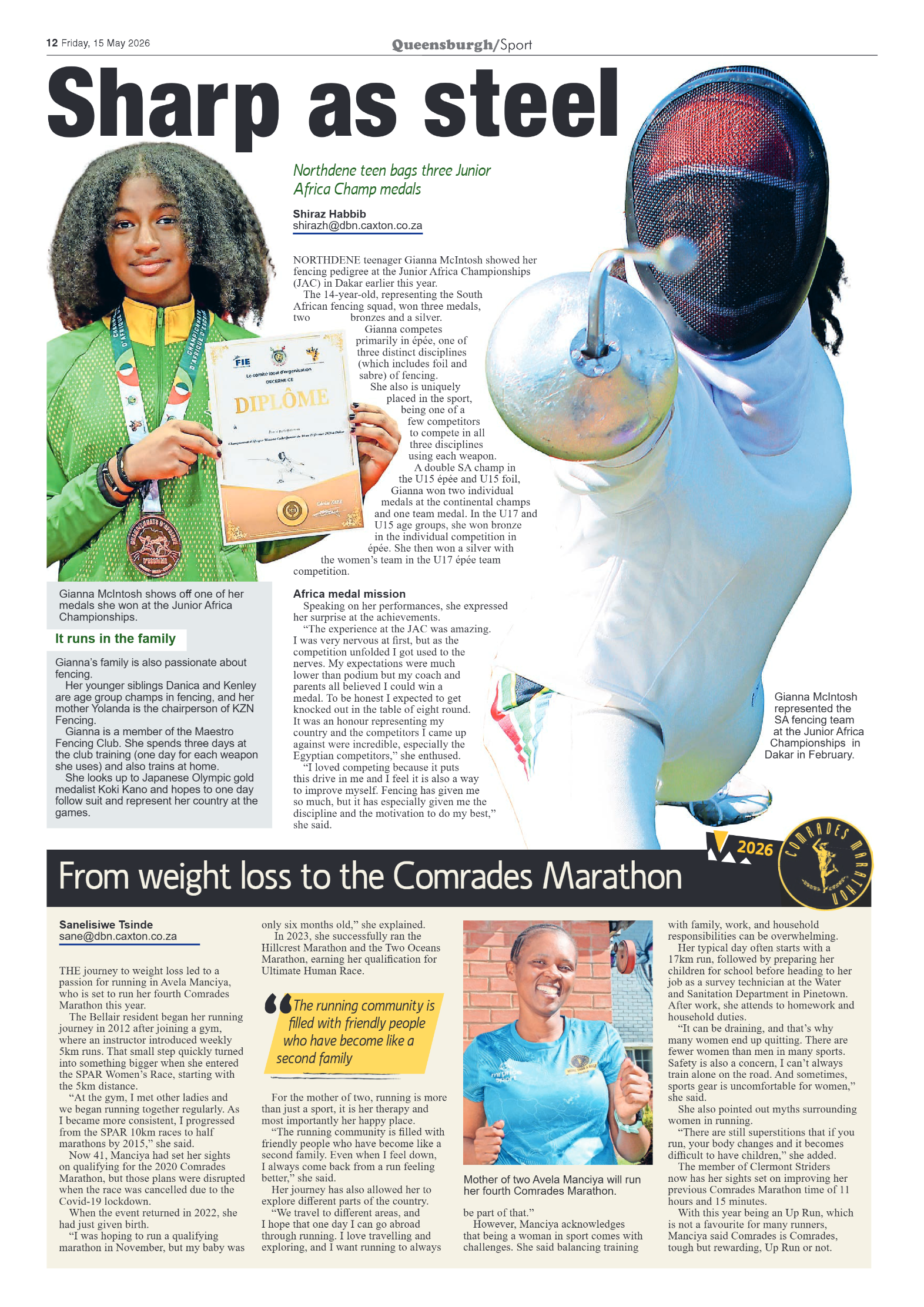 Queensburgh News 15 May 2026 page 12