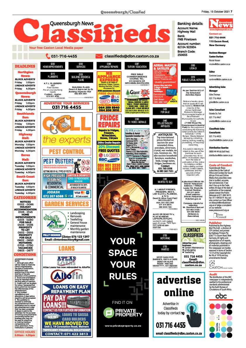 Queensburgh News 15 October 2021 page 7