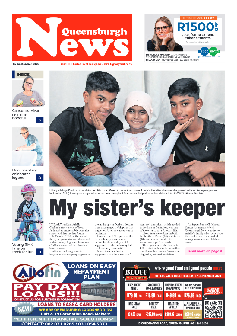 Queensburgh News 15 September 2023 page 1