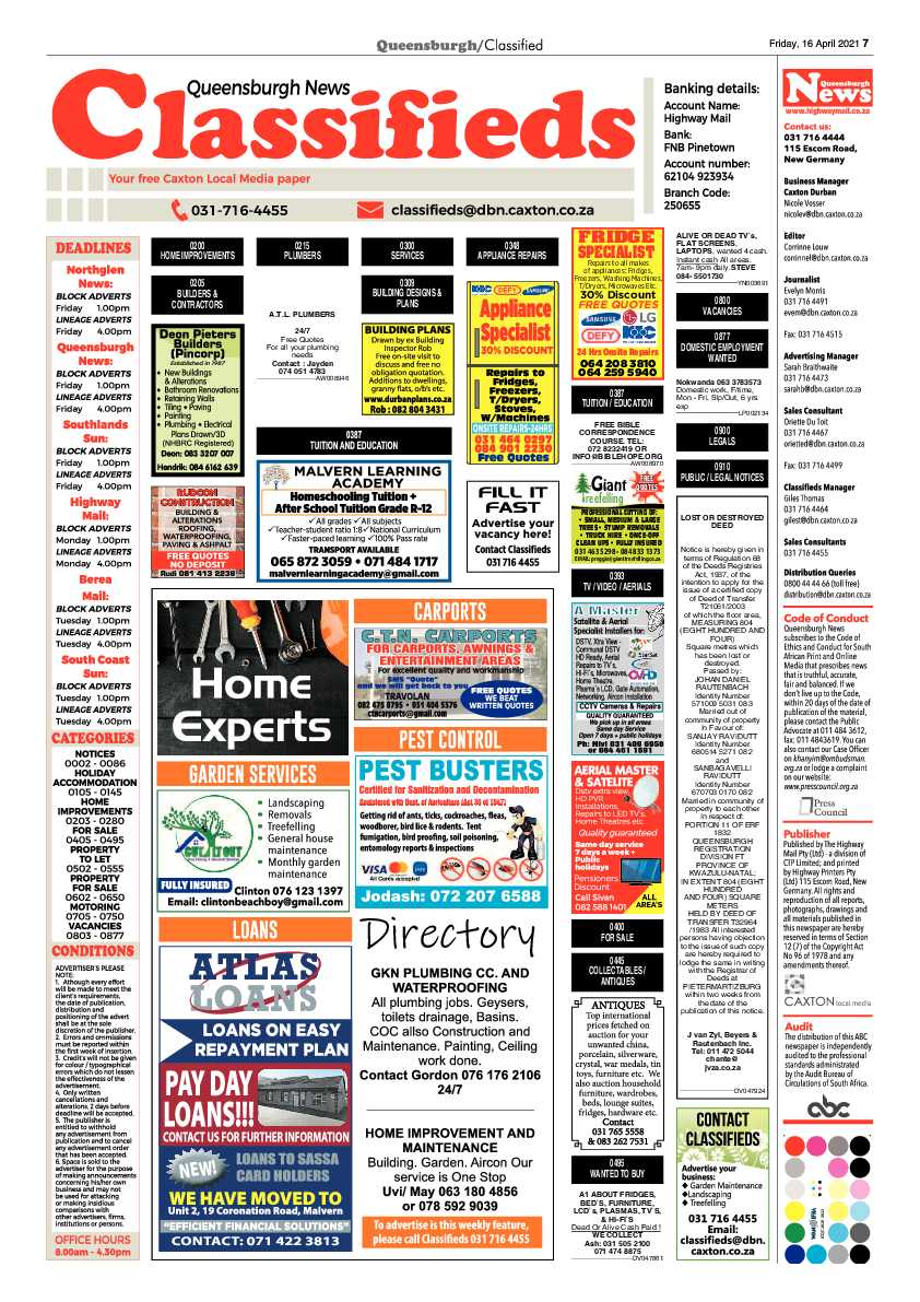 Queensburgh News 16 April 2021 page 7