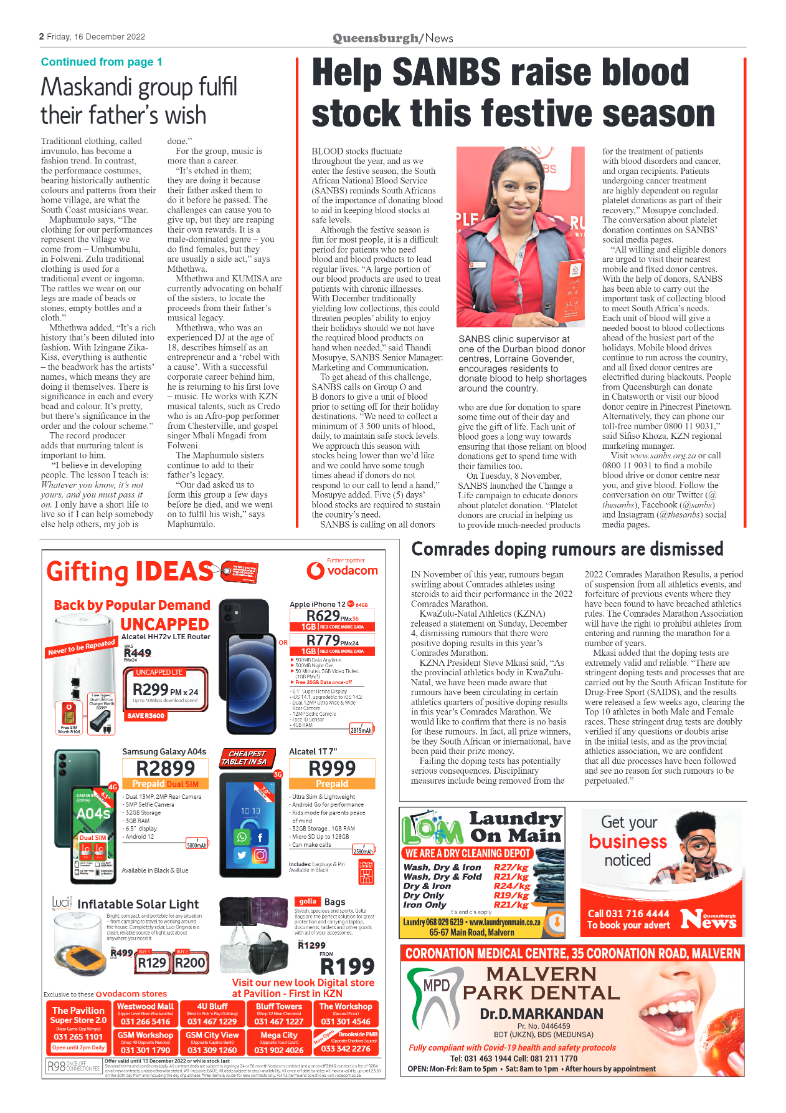 Queensburgh News 16 December 2022 page 2