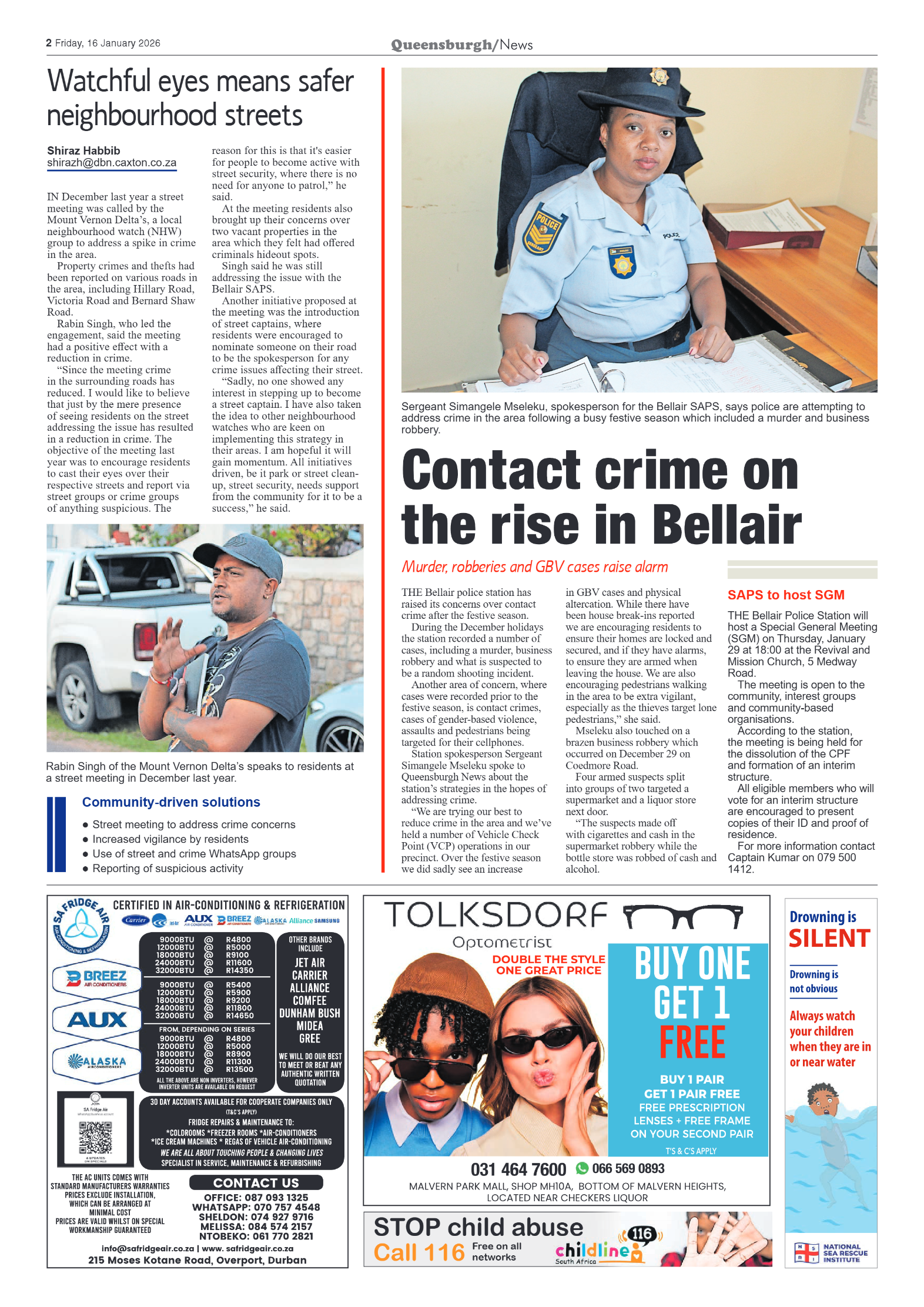 Queensburgh News 16 January 2026 page 2