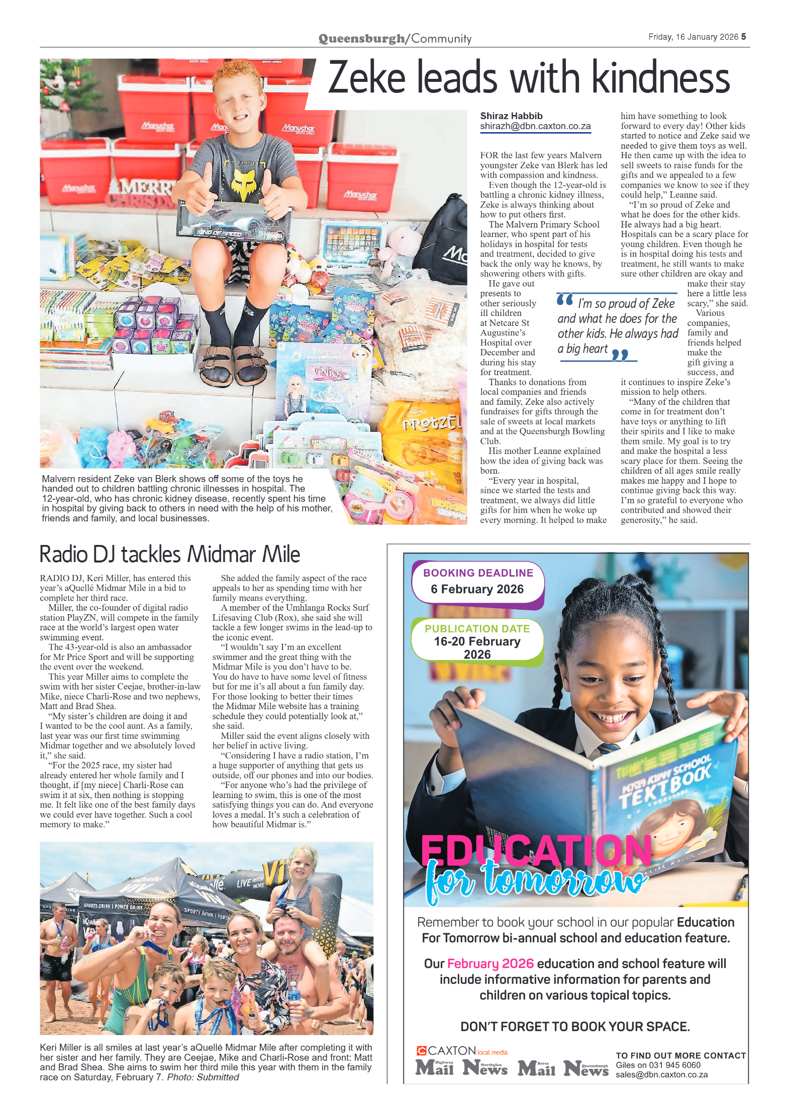 Queensburgh News 16 January 2026 page 5