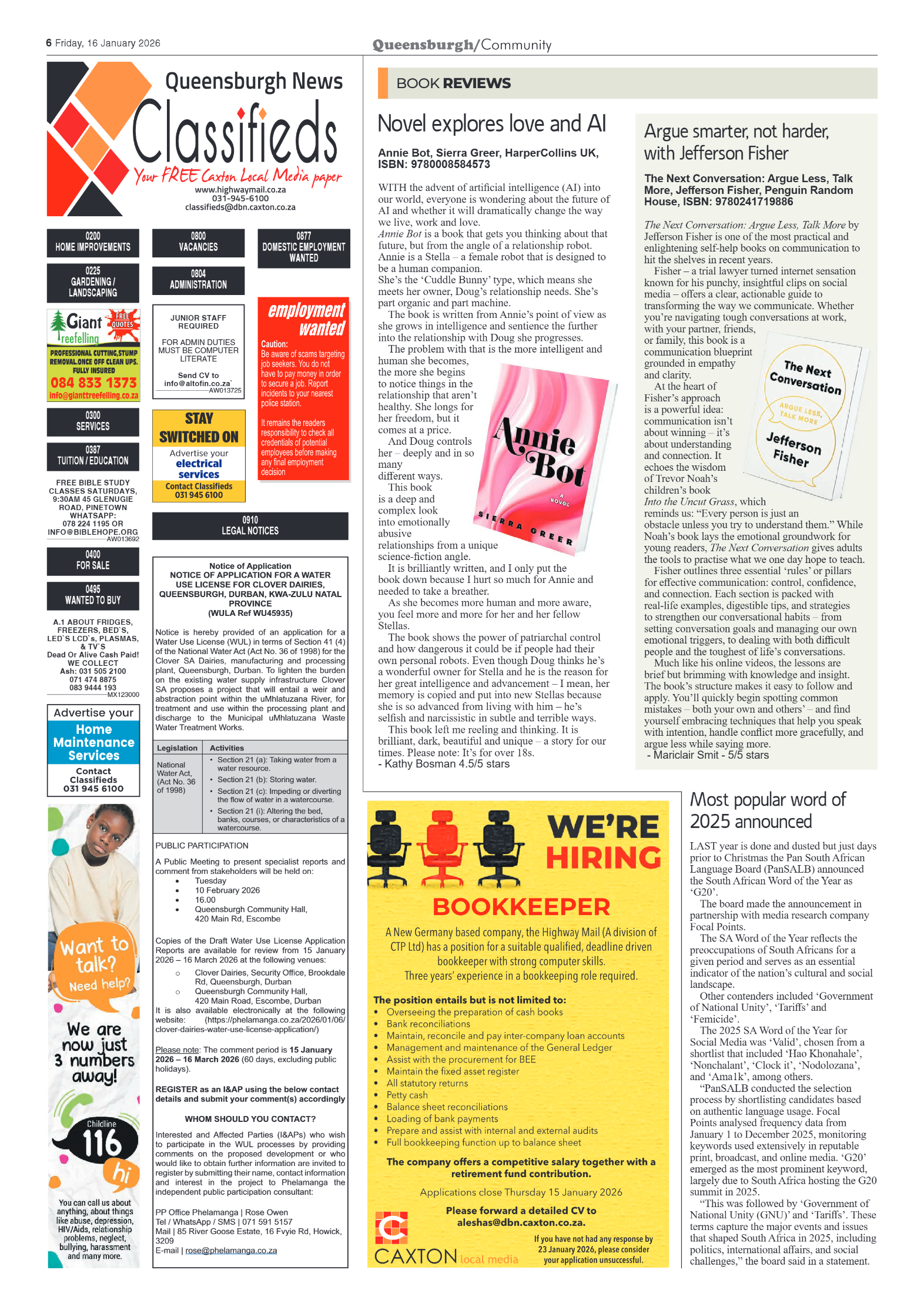 Queensburgh News 16 January 2026 page 6