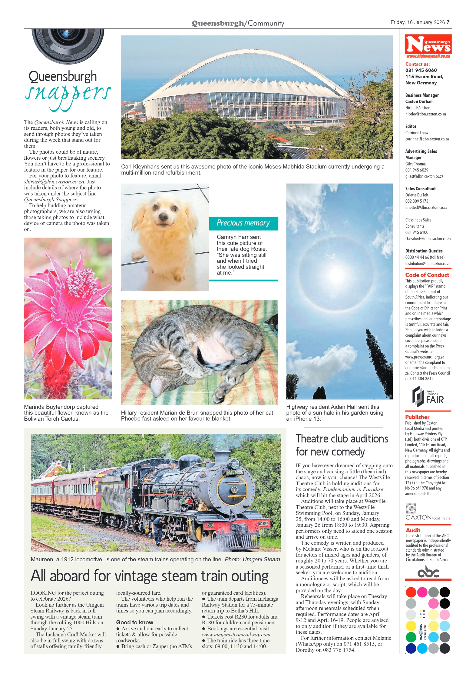 Queensburgh News 16 January 2026 page 7