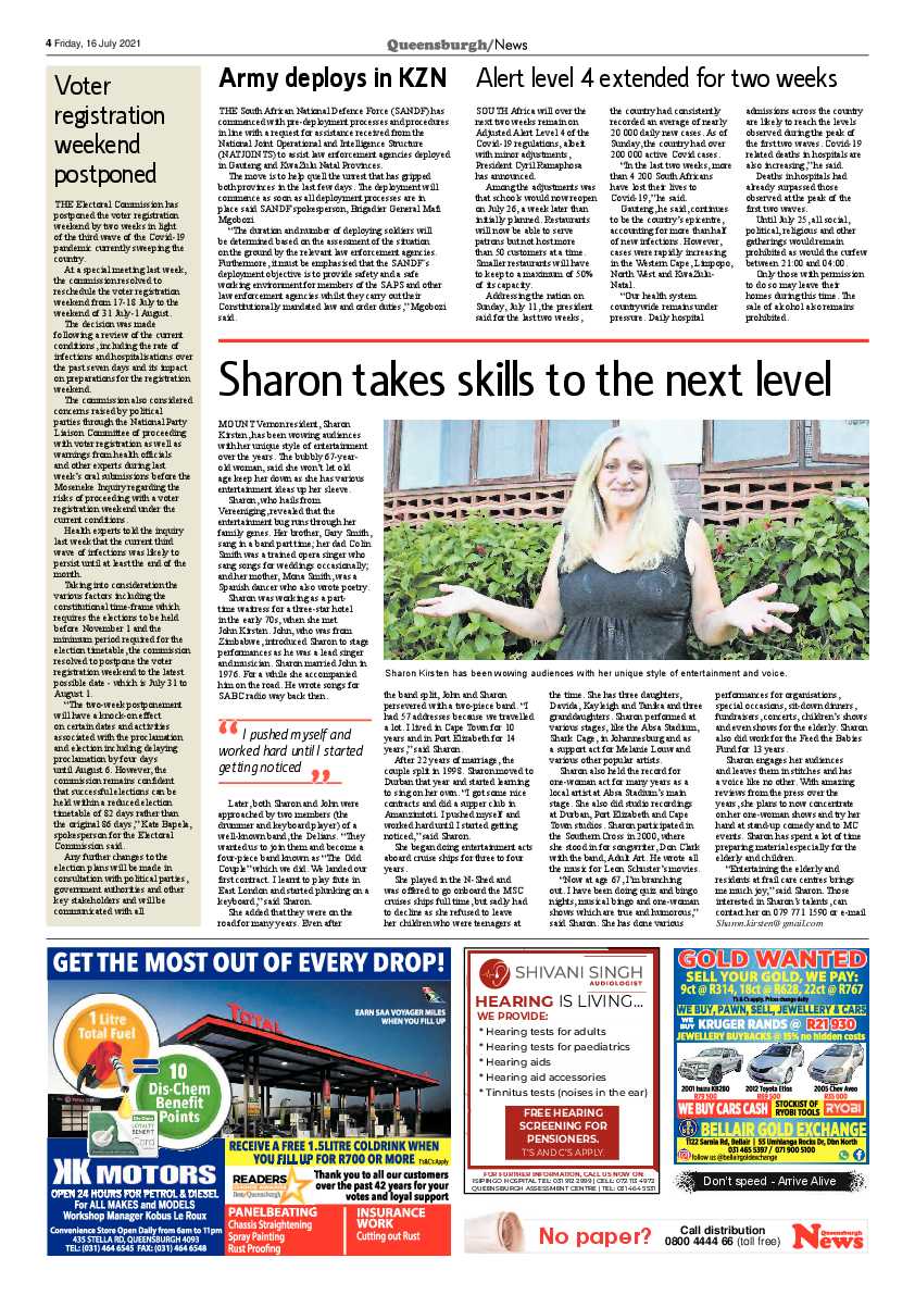 Queensburgh News 16 July 2021 page 4