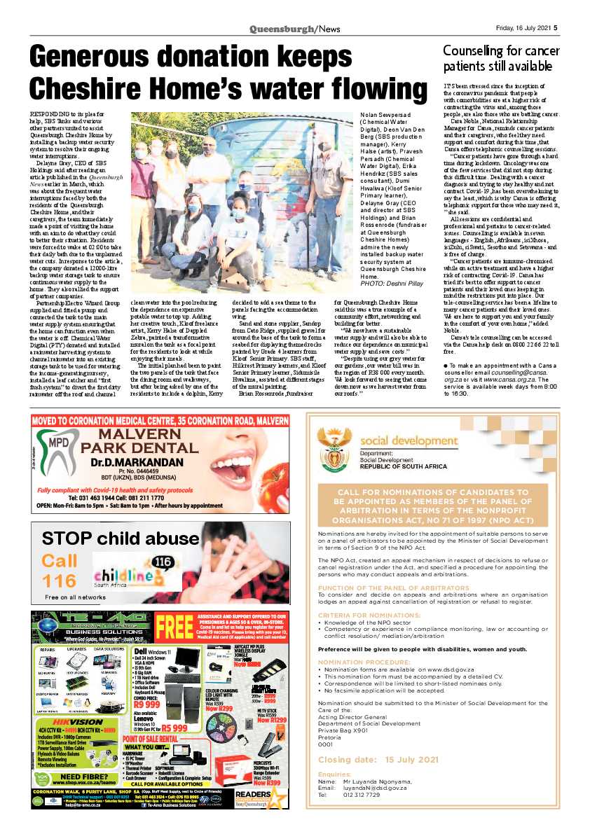 Queensburgh News 16 July 2021 page 5