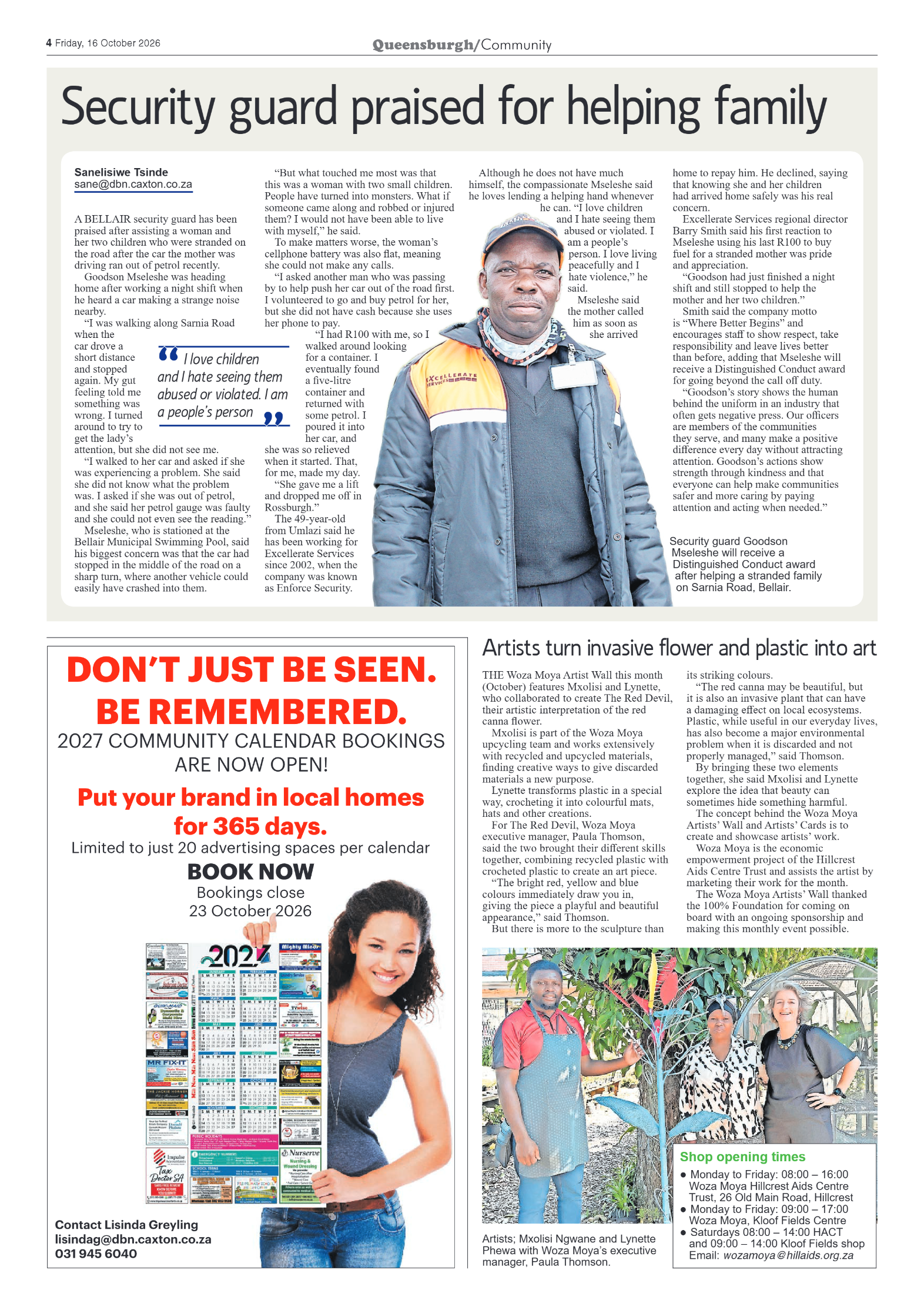 Queensburgh News 16 October 2026 page 4