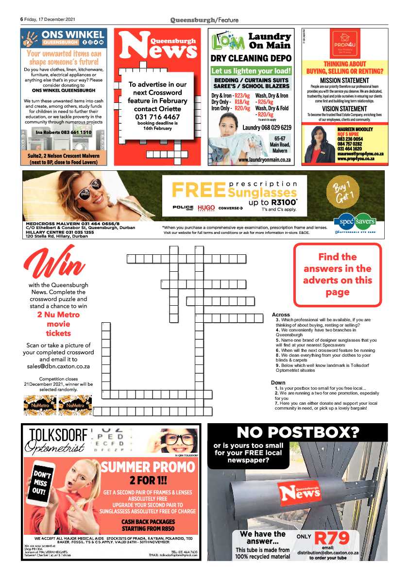 Queensburgh News 17 December 2021 page 6