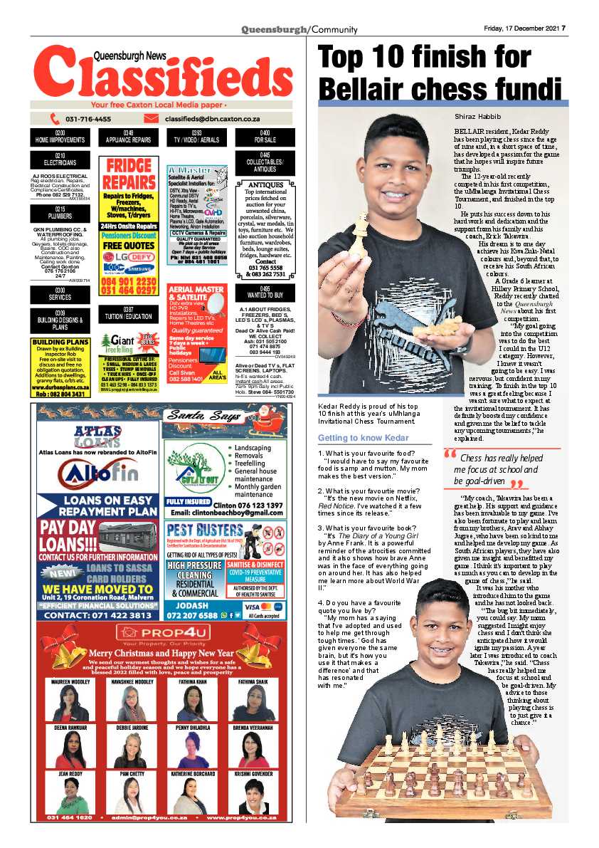 Queensburgh News 17 December 2021 page 7