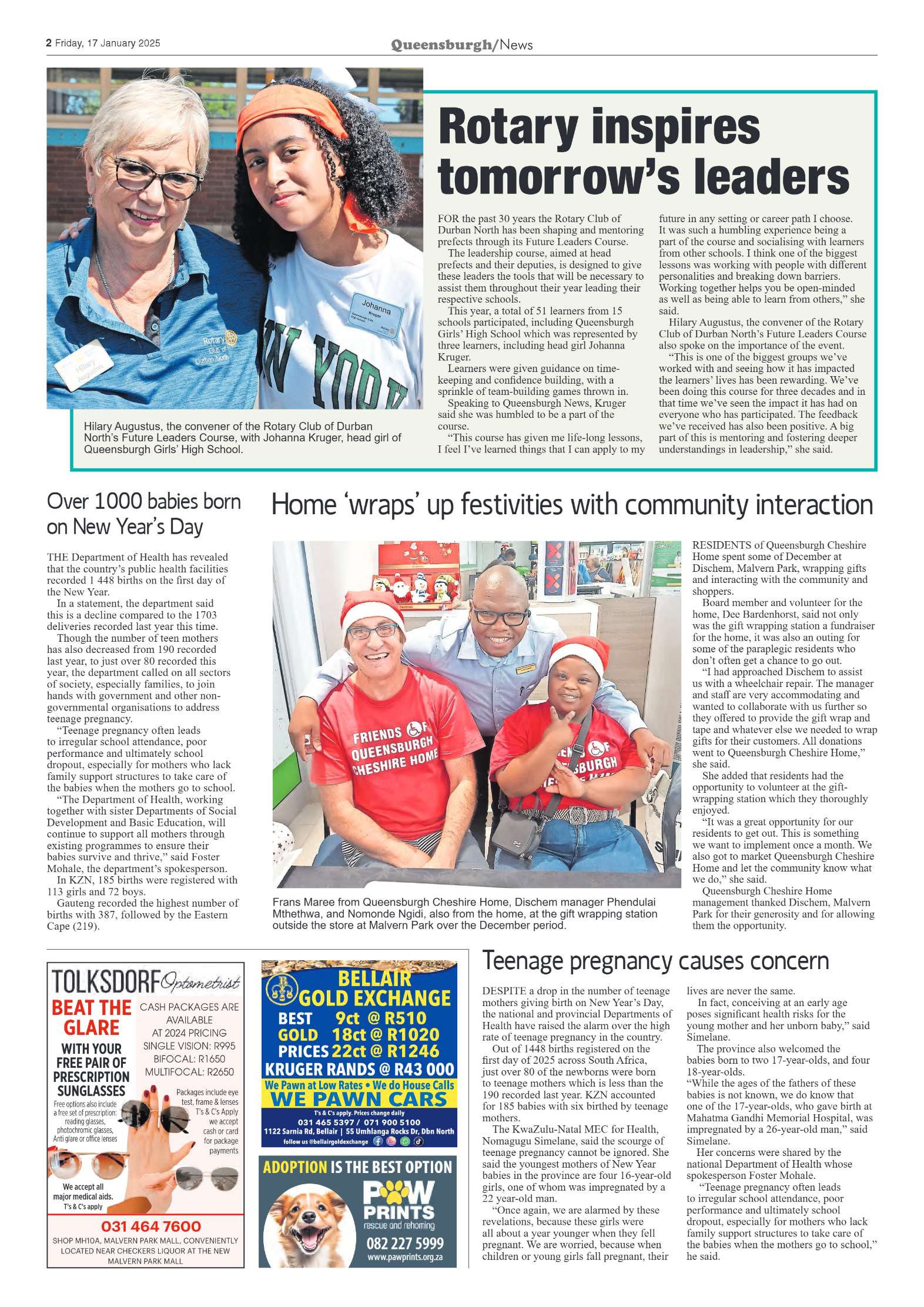 Queensburgh News 17 January 2025 page 2