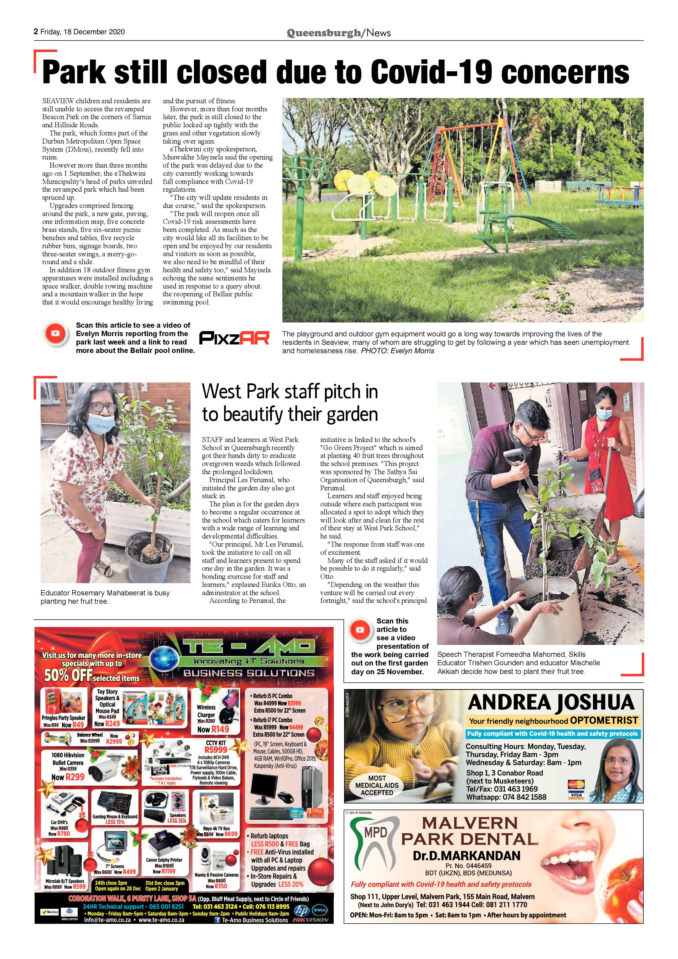 Queensburgh News 18 December 2020 page 2