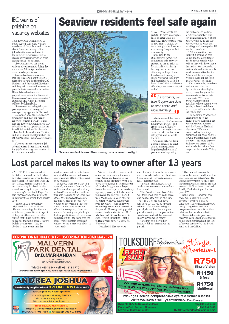 Queensburgh News 23 June 2023 page 3