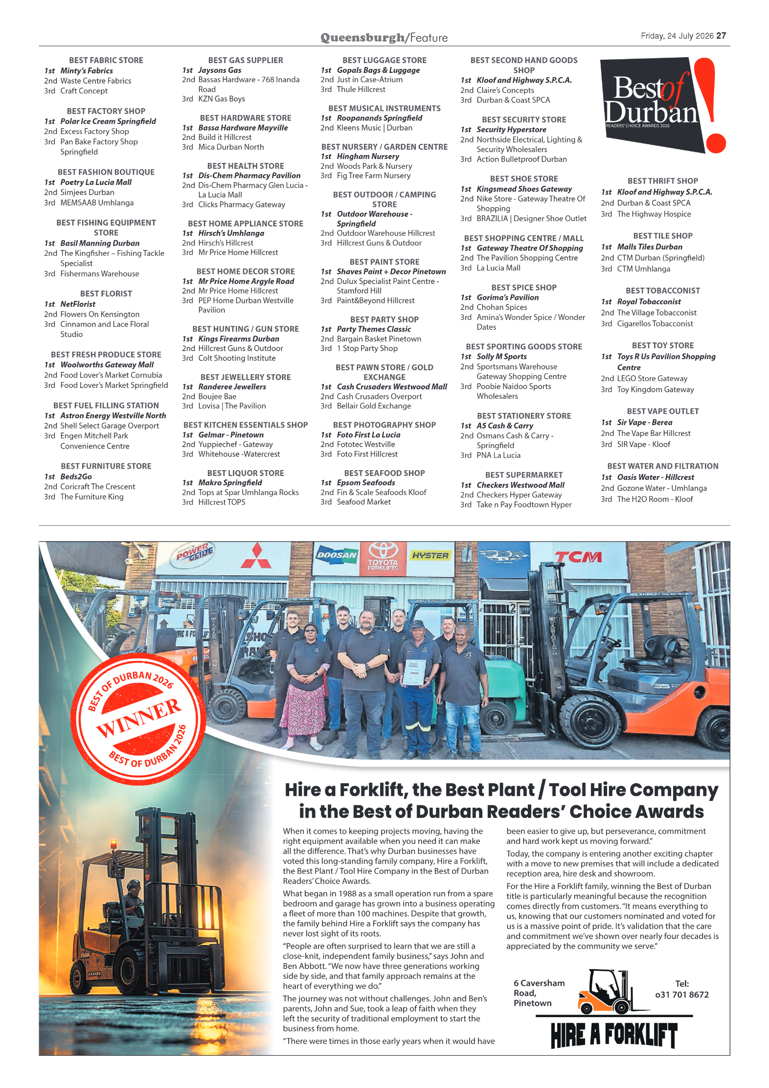 Queensburgh News 24 July 2026 page 27
