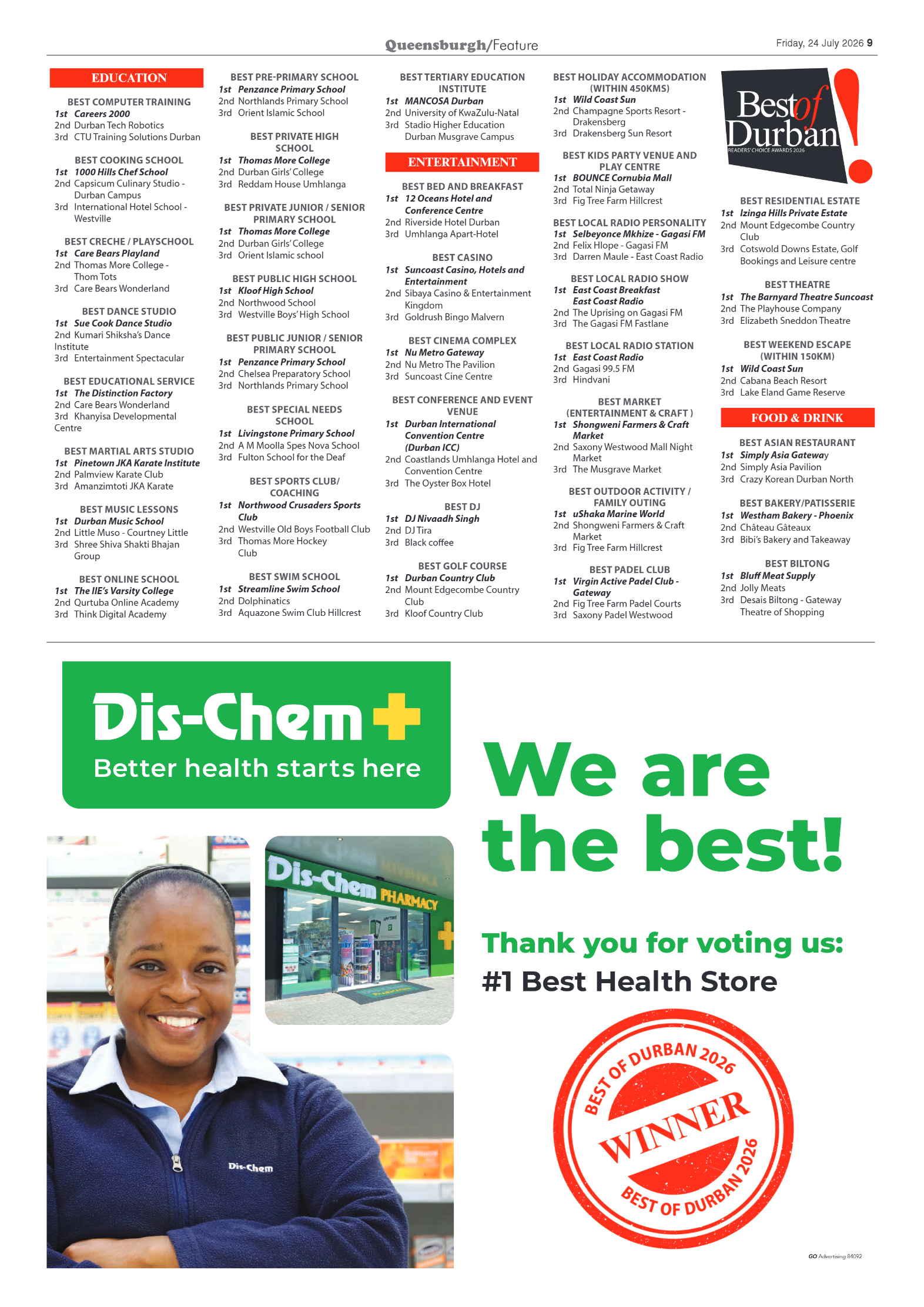 Queensburgh News 24 July 2026 page 9