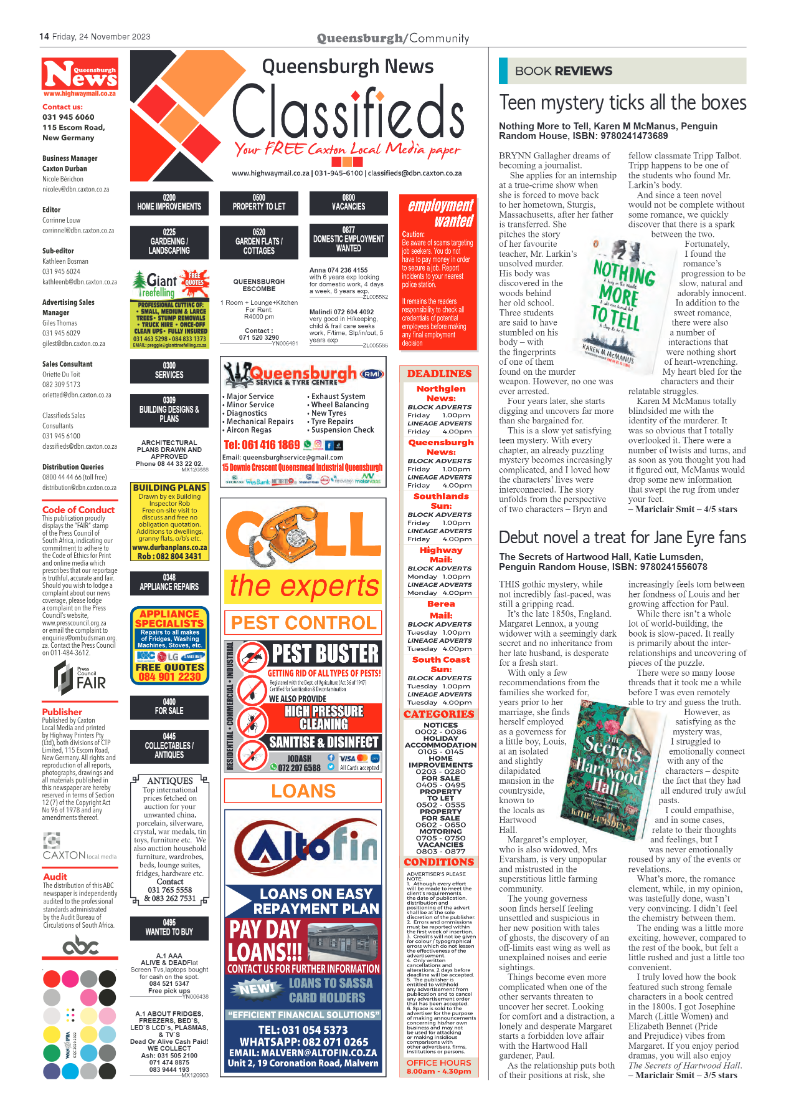 Queensburgh News 24 November 2023 page 14