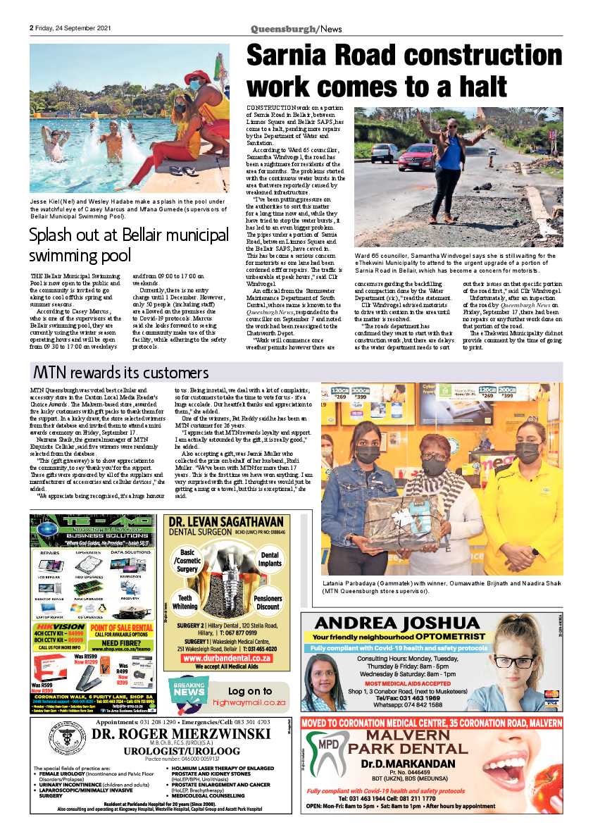 Queensburgh News 24 September 2021 page 2