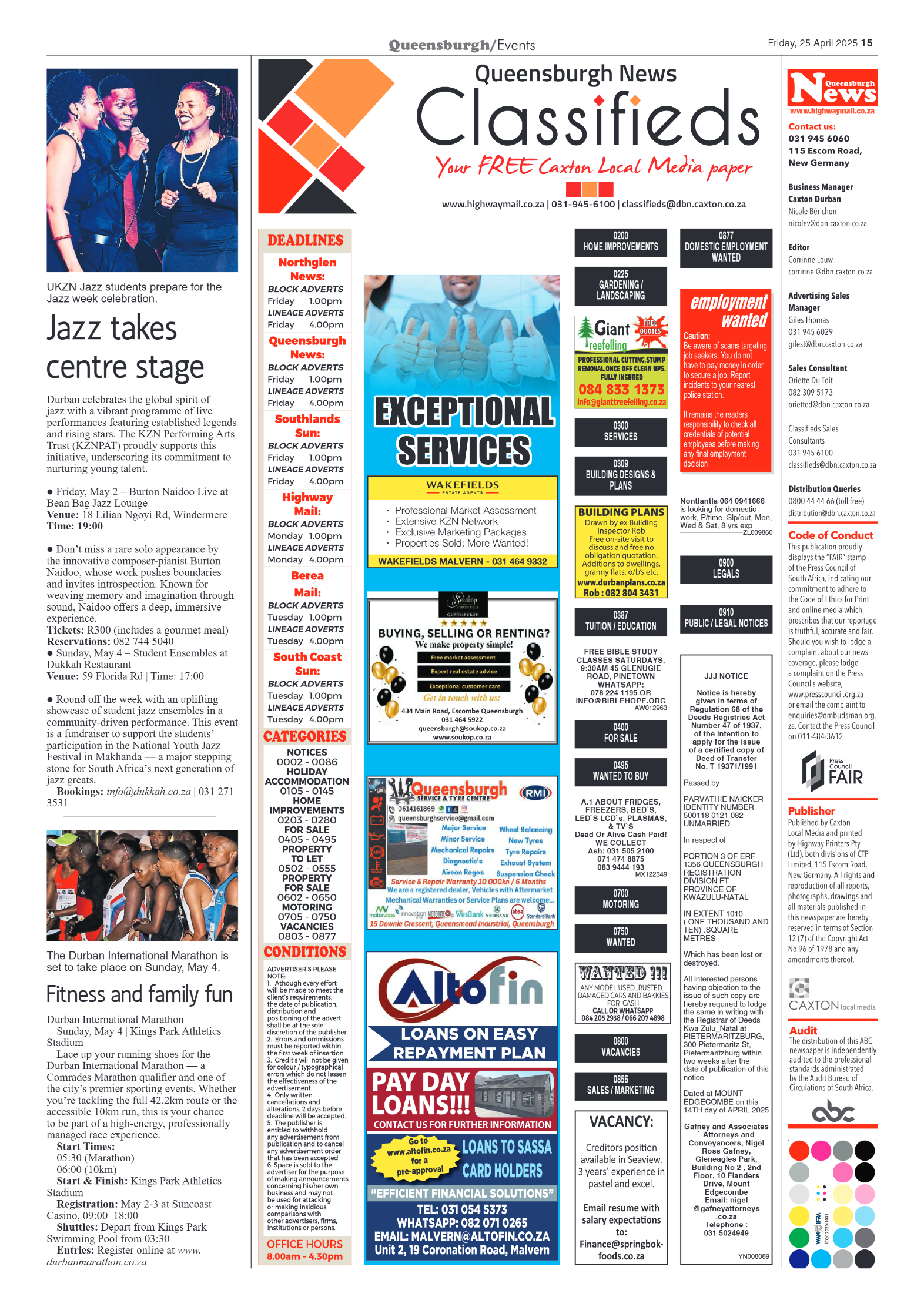 Queensburgh Mail 25 April 2025 page 15