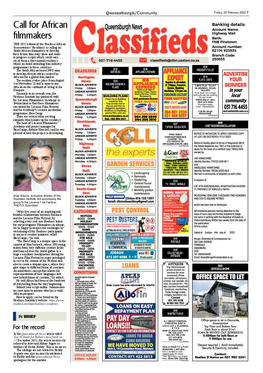 Queensburgh News 25 February 2022 page 7