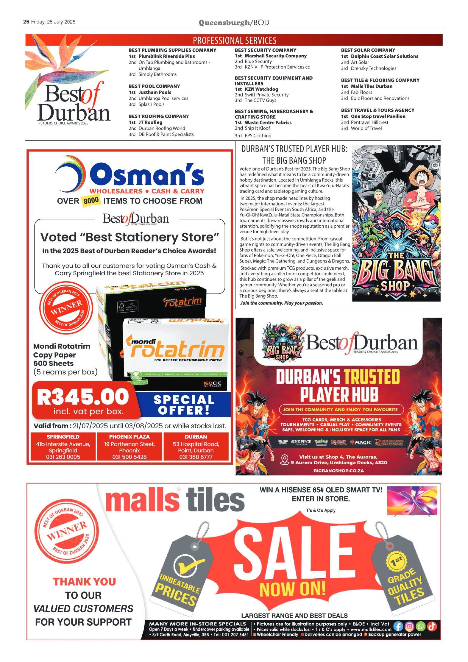 Queensburgh News 25 July 2025 page 26