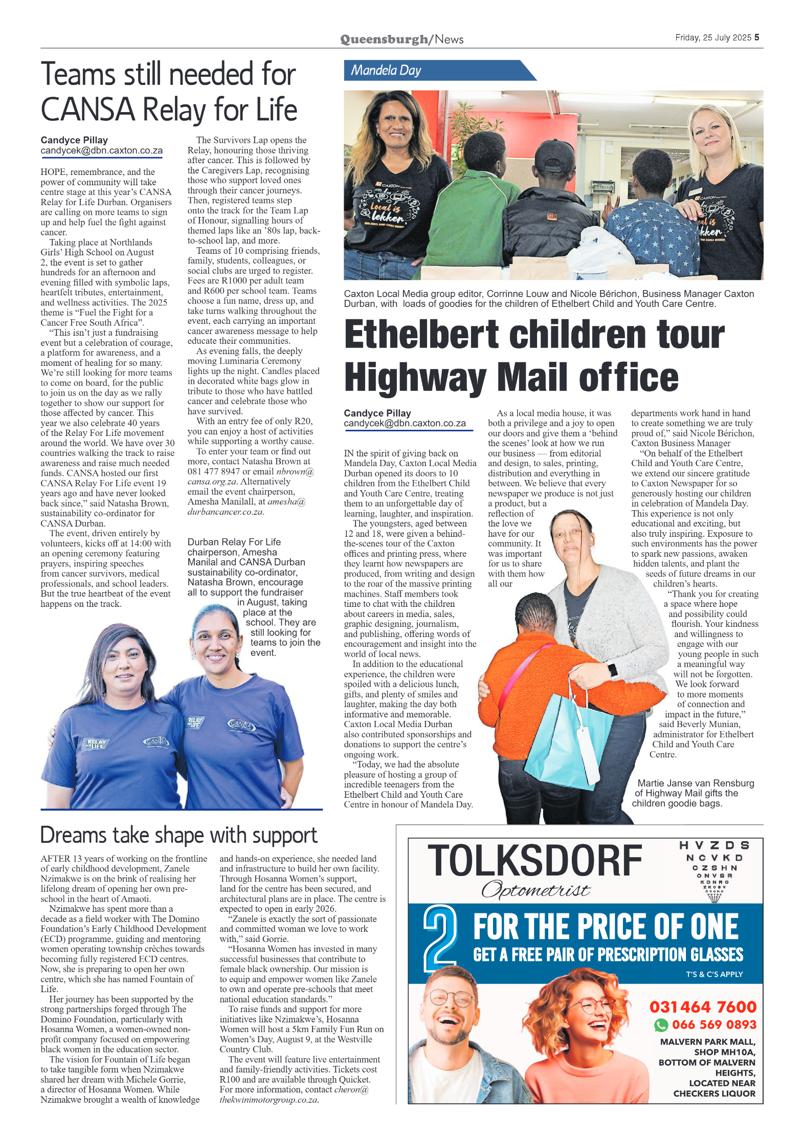 Queensburgh News 25 July 2025 page 5