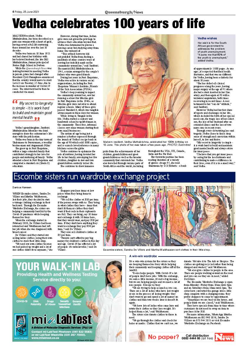 Queensburgh News 25 June 2021 page 4