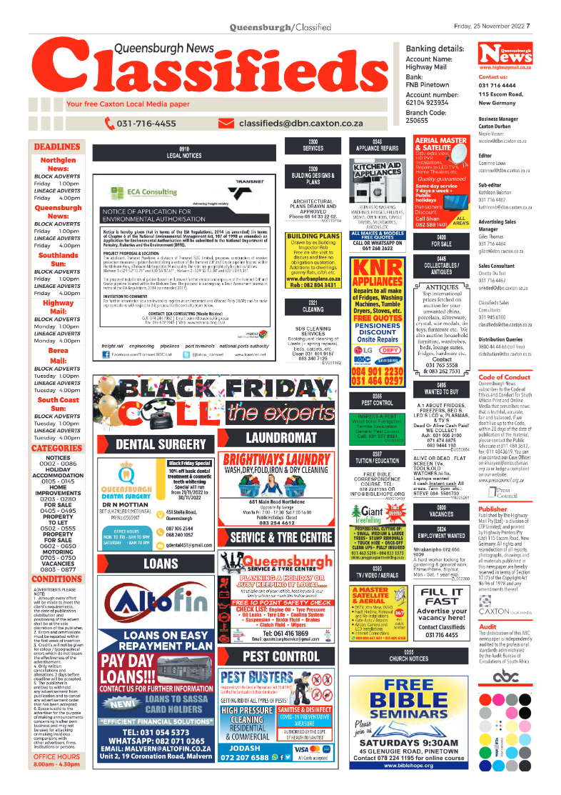 Queensburgh News 25 November 2022 page 7