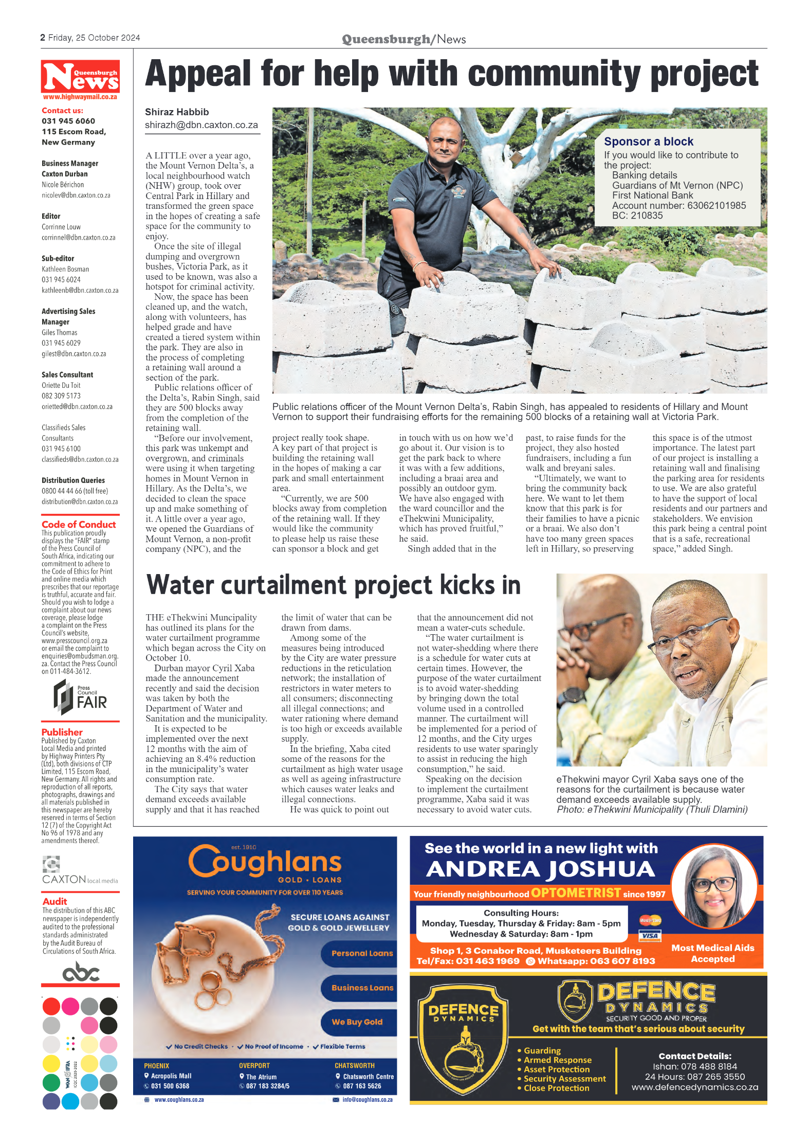 Queensburgh News 25 October 2024 page 2