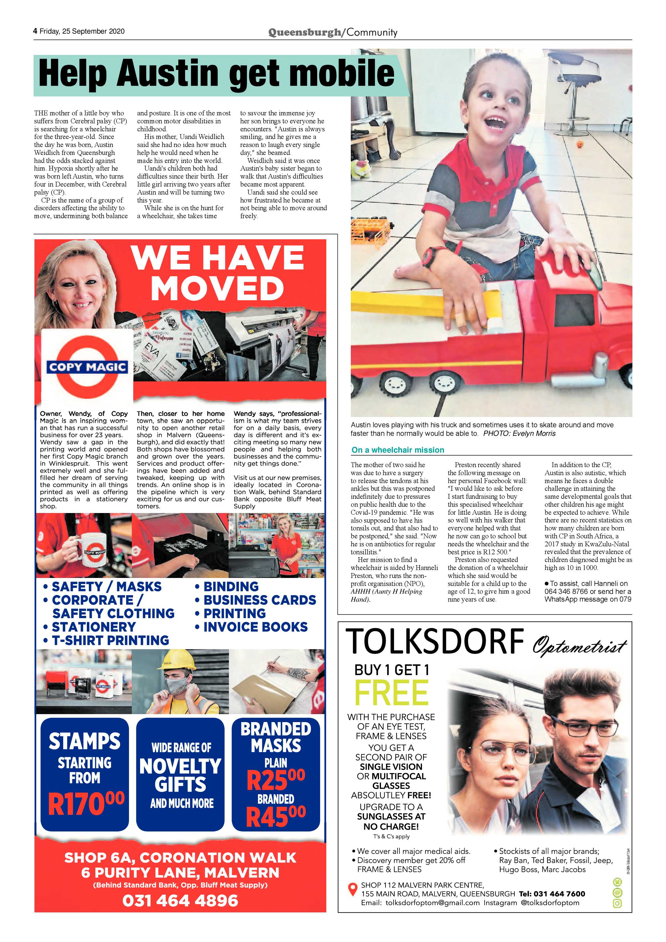 Queensburgh News 25 September 2020 page 4